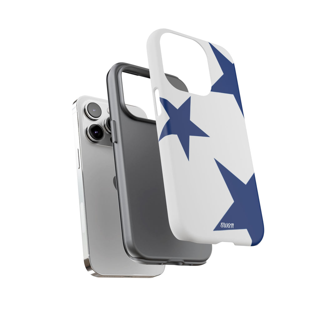 Sternenblüte (Blau in Weiß)