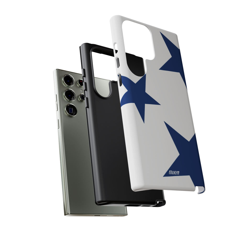 Sternenblüte (Blau in Weiß)