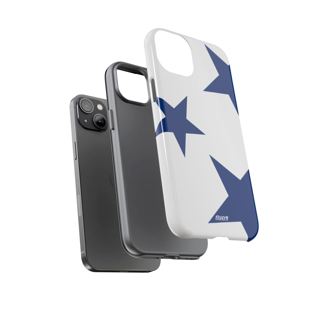 Sternenblüte (Blau in Weiß)