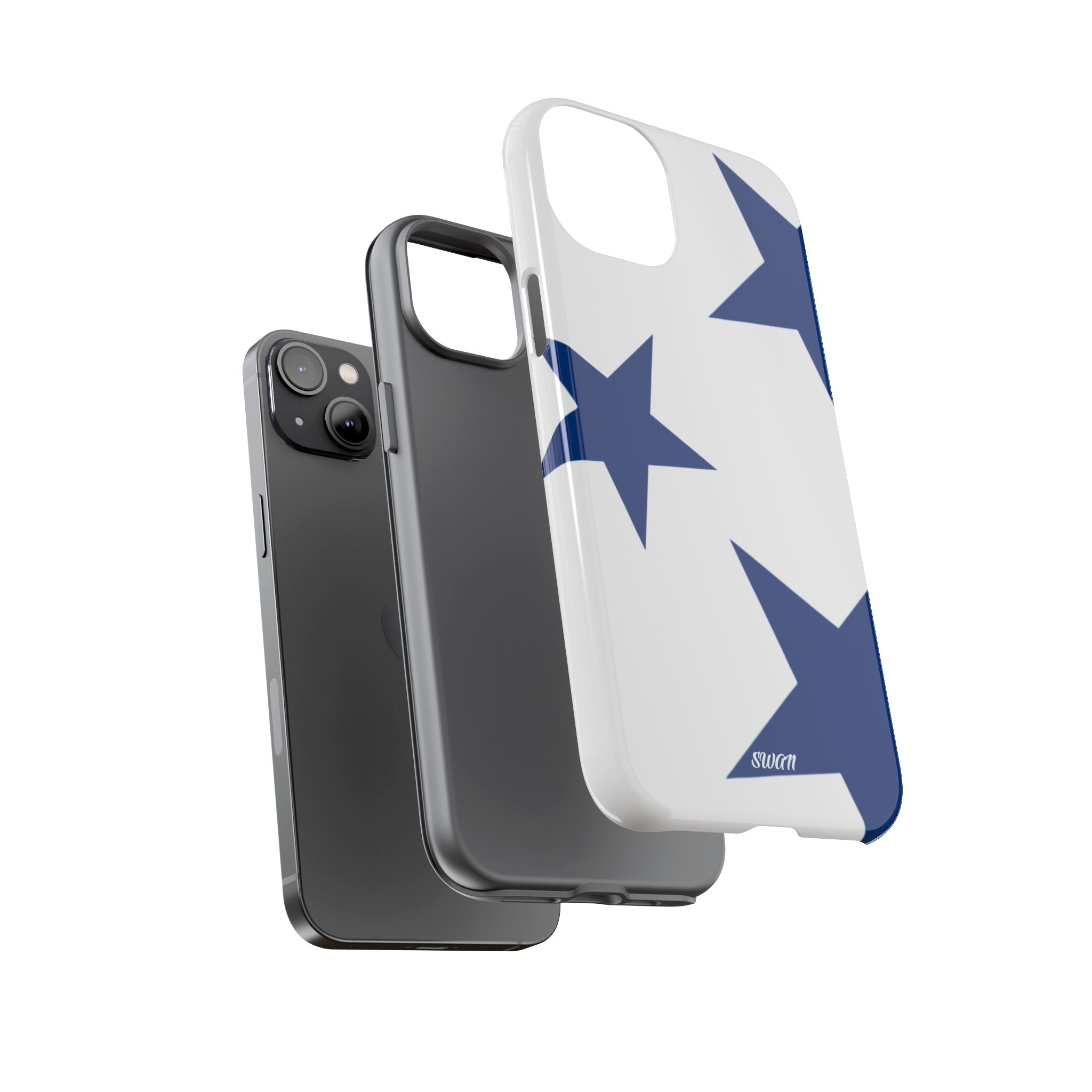 Sternenblüte (Blau in Weiß)