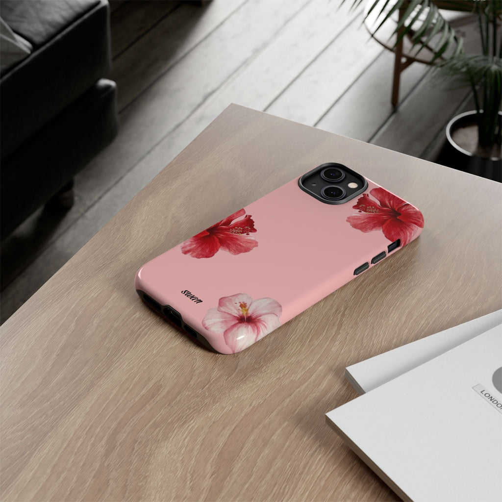 Blühender Hibiskus (Rosa)