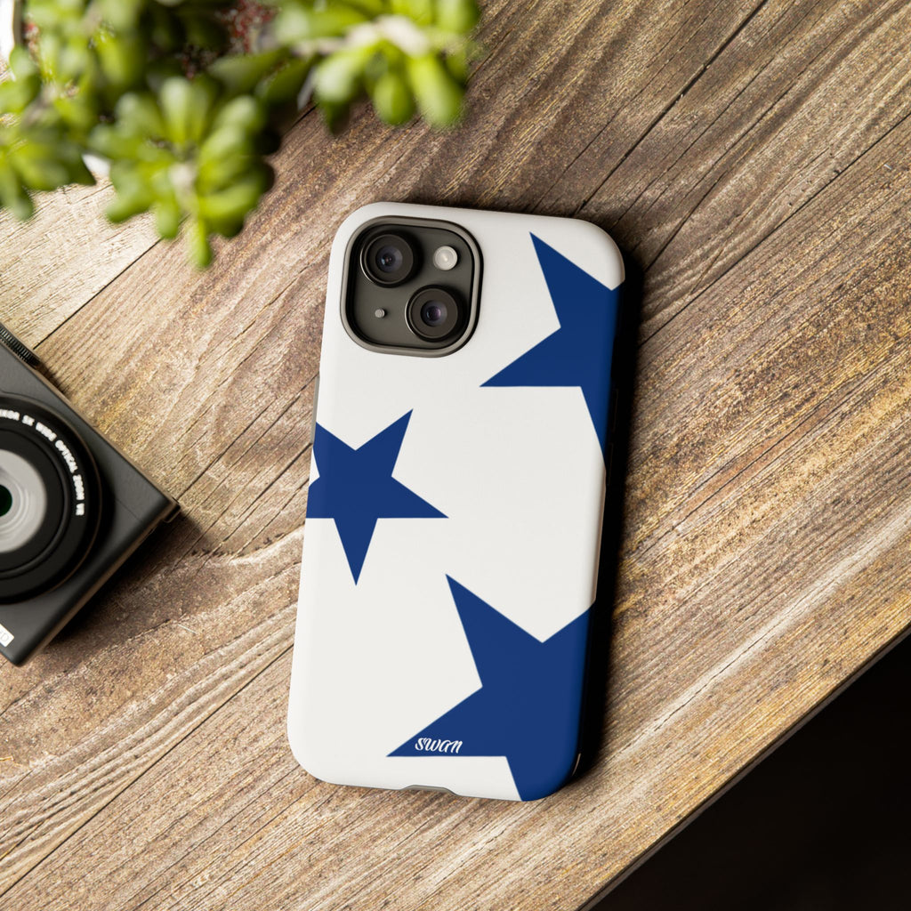 Sternenblüte (Blau in Weiß)