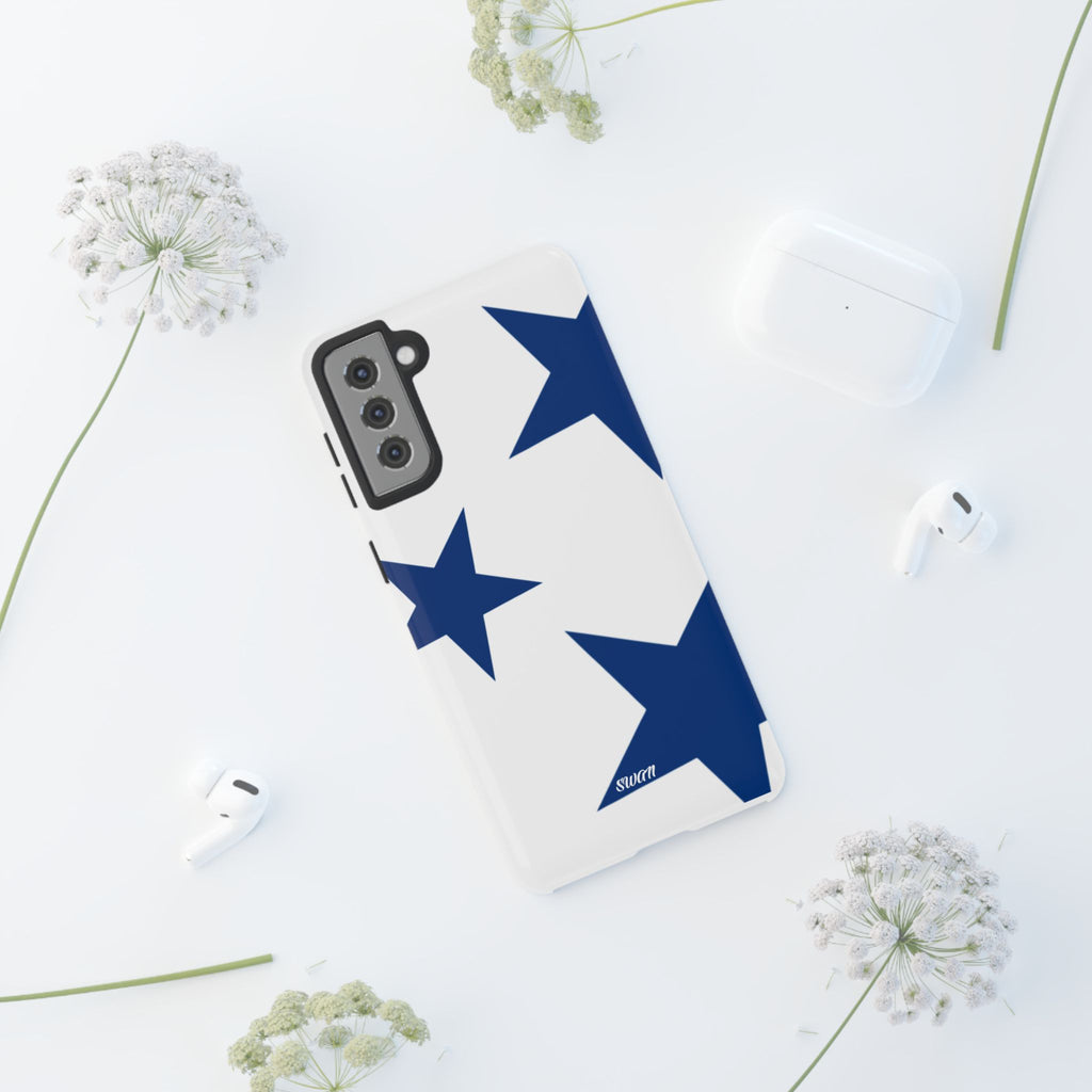 Sternenblüte (Blau in Weiß)