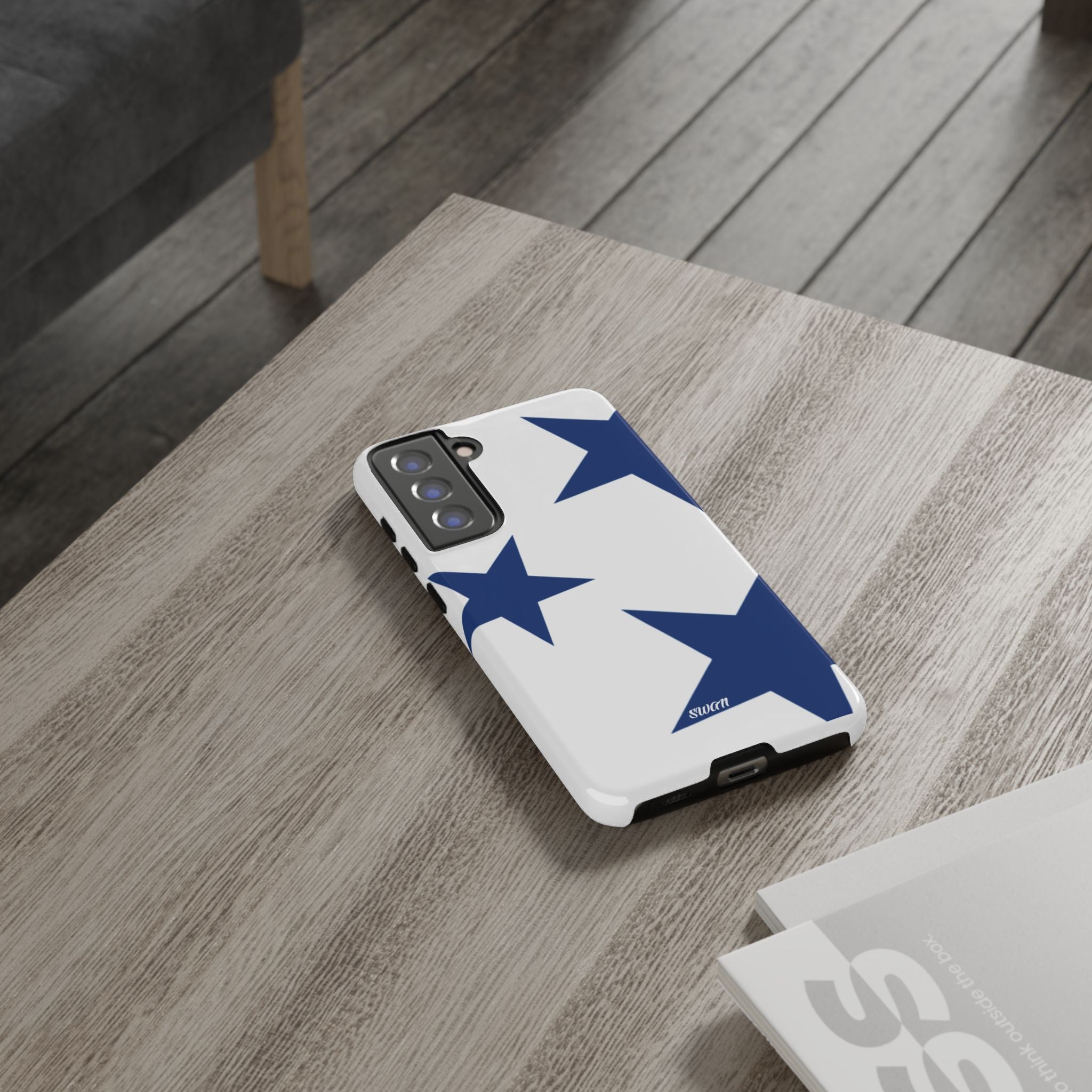 Sternenblüte (Blau in Weiß)