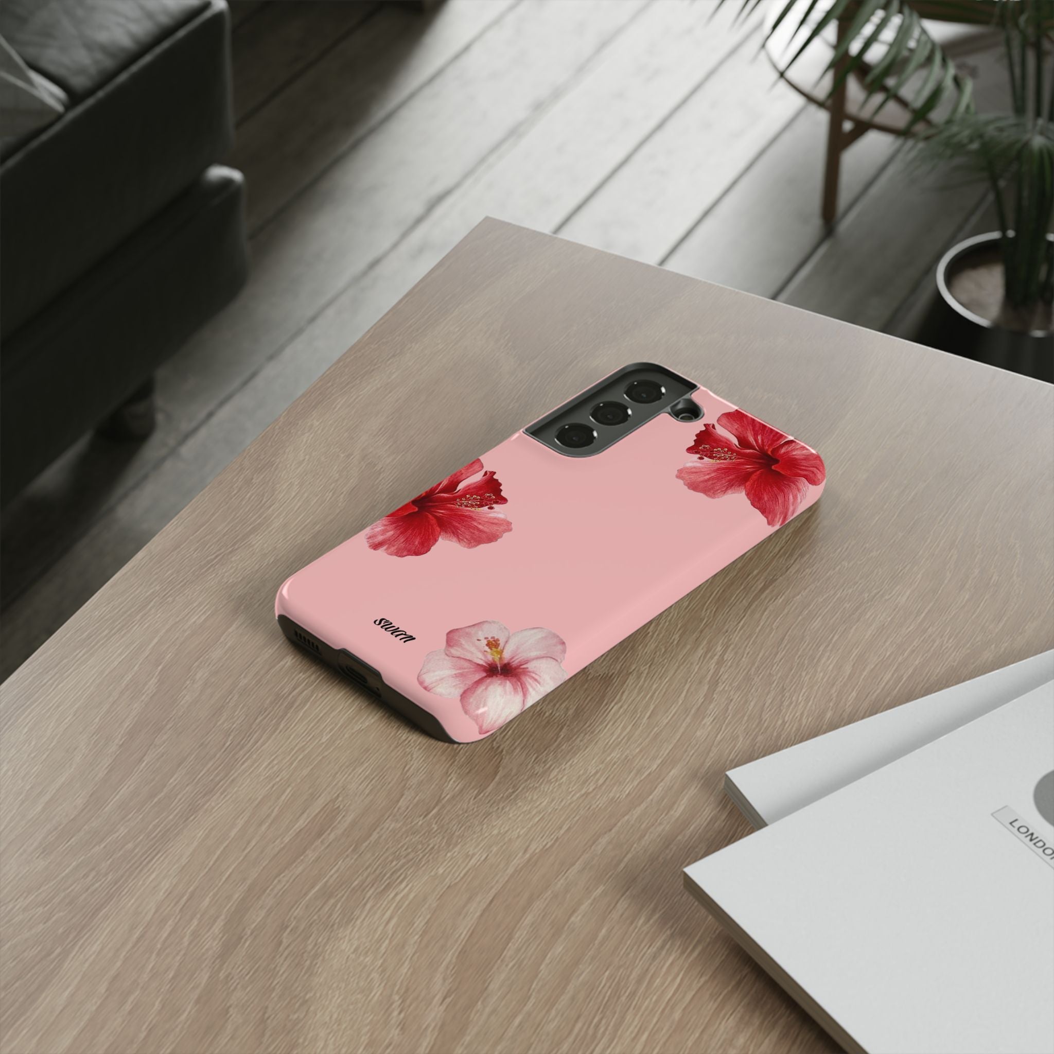 Blühender Hibiskus (Rosa)