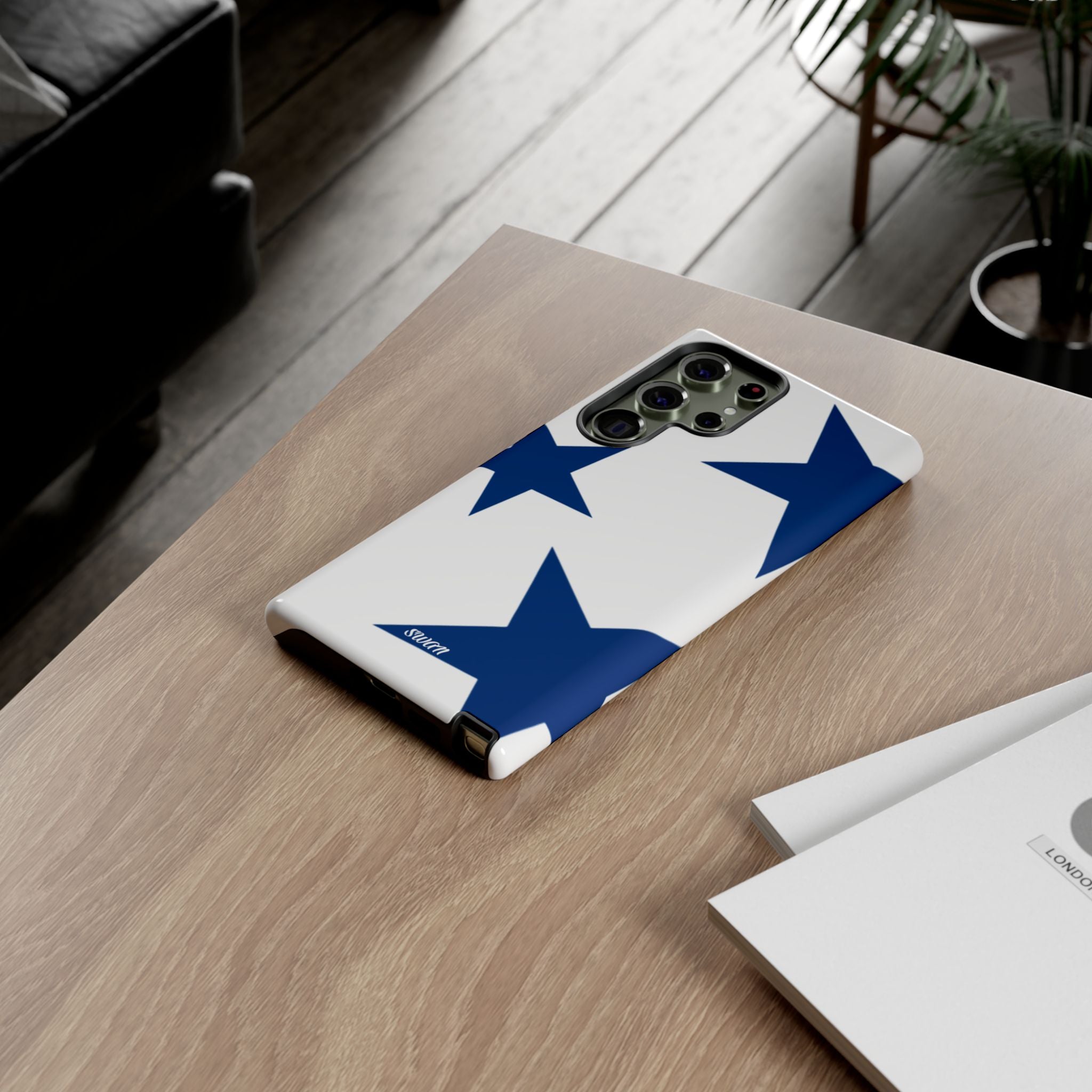 Sternenblüte (Blau in Weiß)