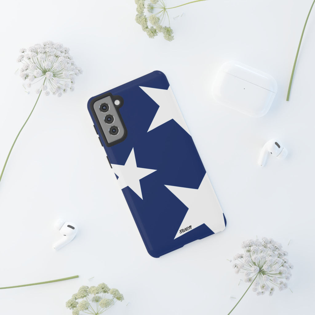 Star Bloom (White in Blue)