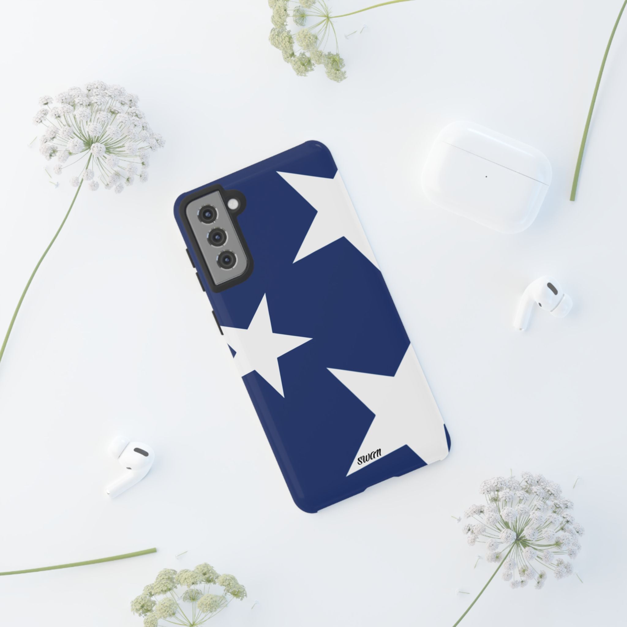 Star Bloom (White in Blue)