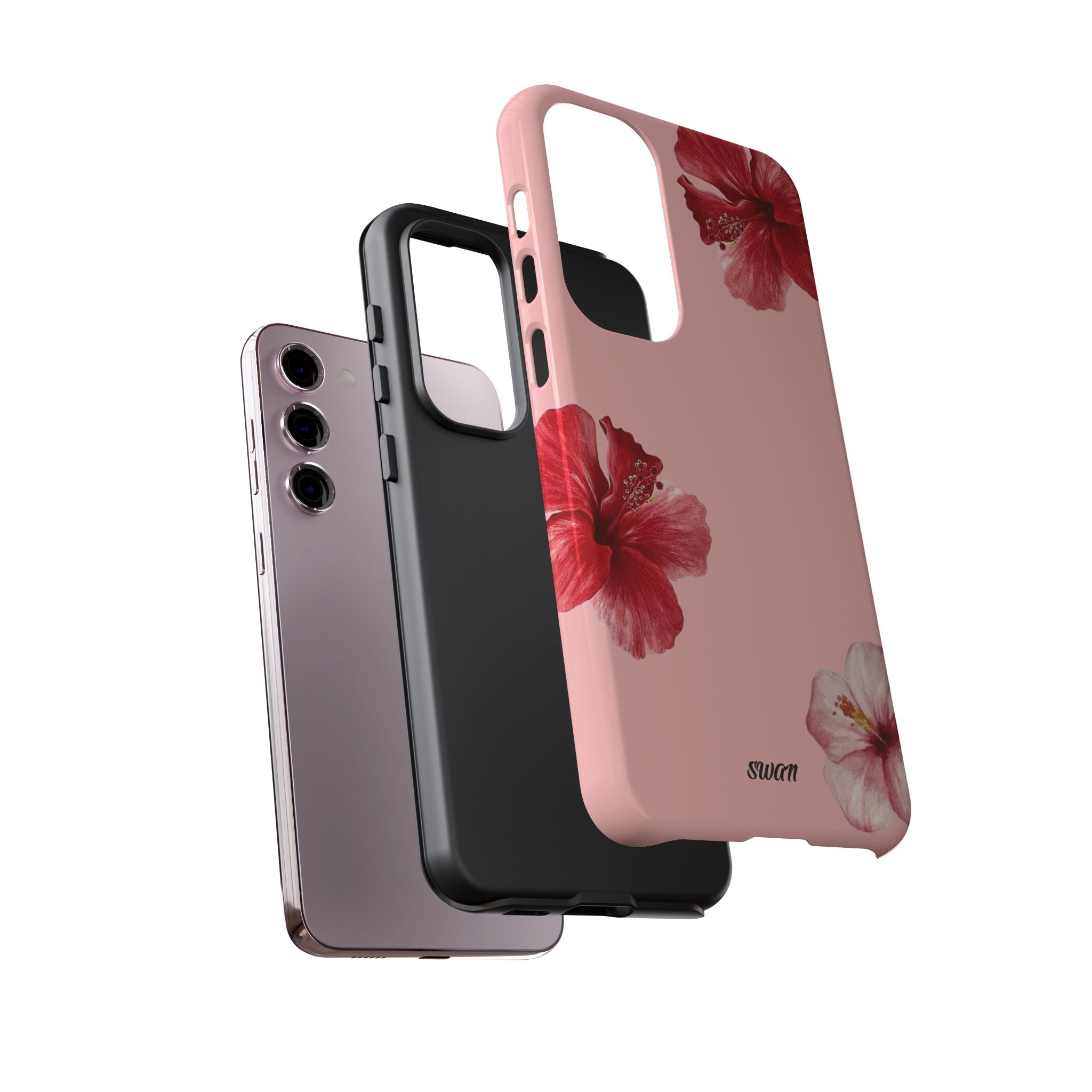 Blühender Hibiskus (Rosa)