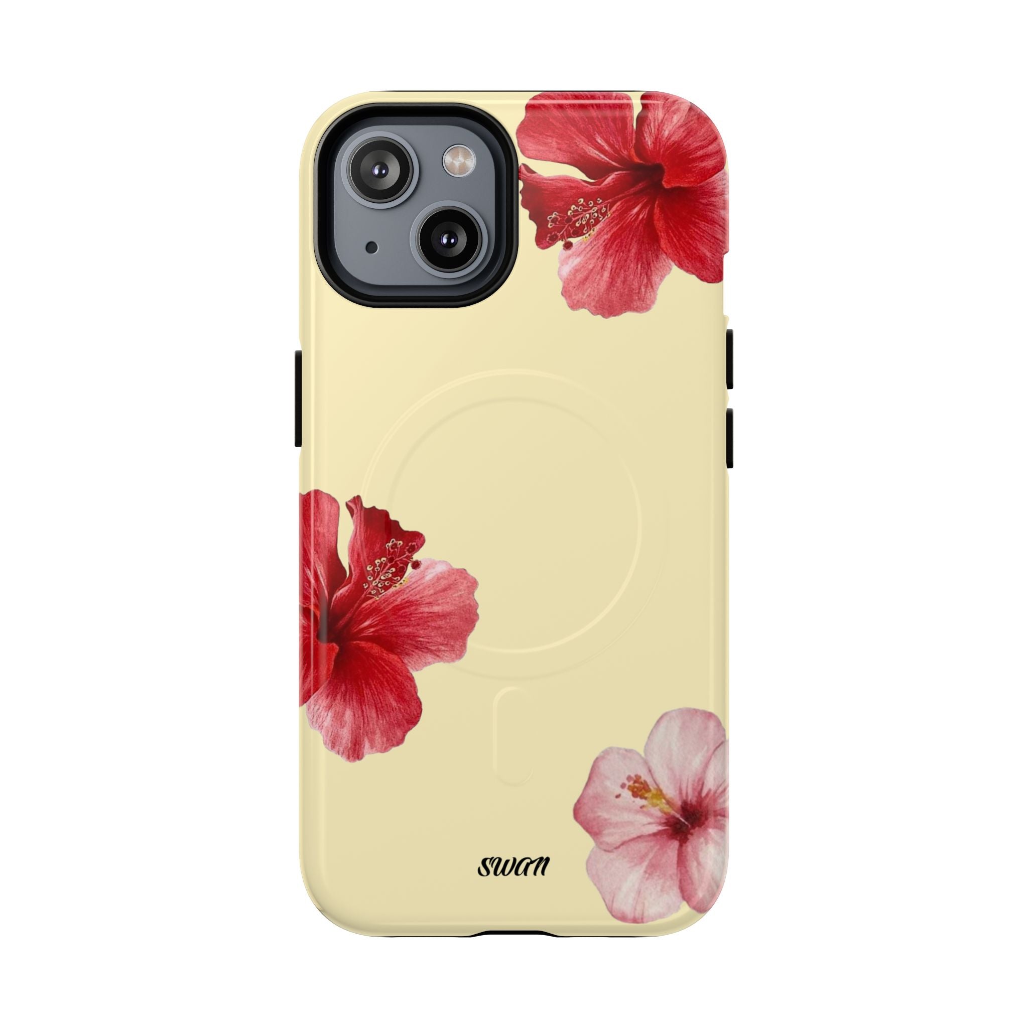 Hibiscus floral (Jaune tendre) (Magsafe)