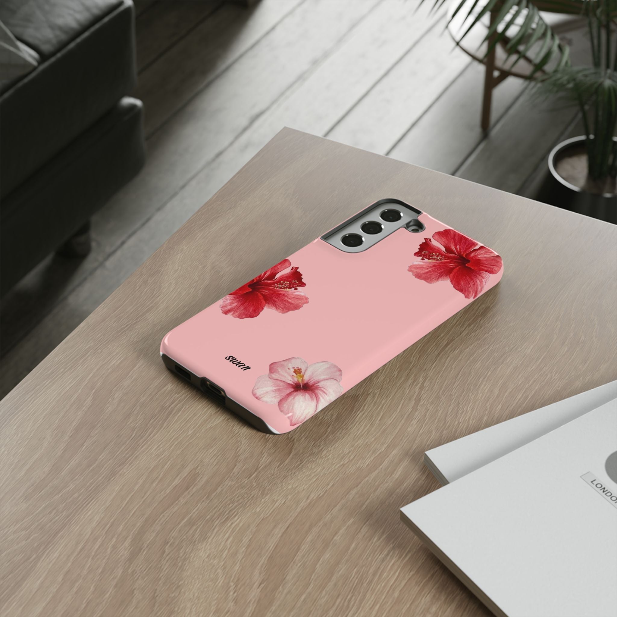 Blühender Hibiskus (Rosa)