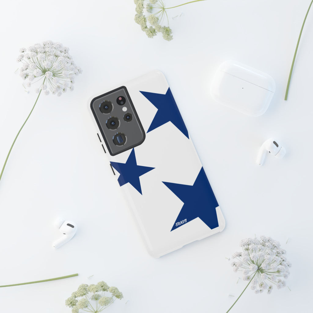 Sternenblüte (Blau in Weiß)