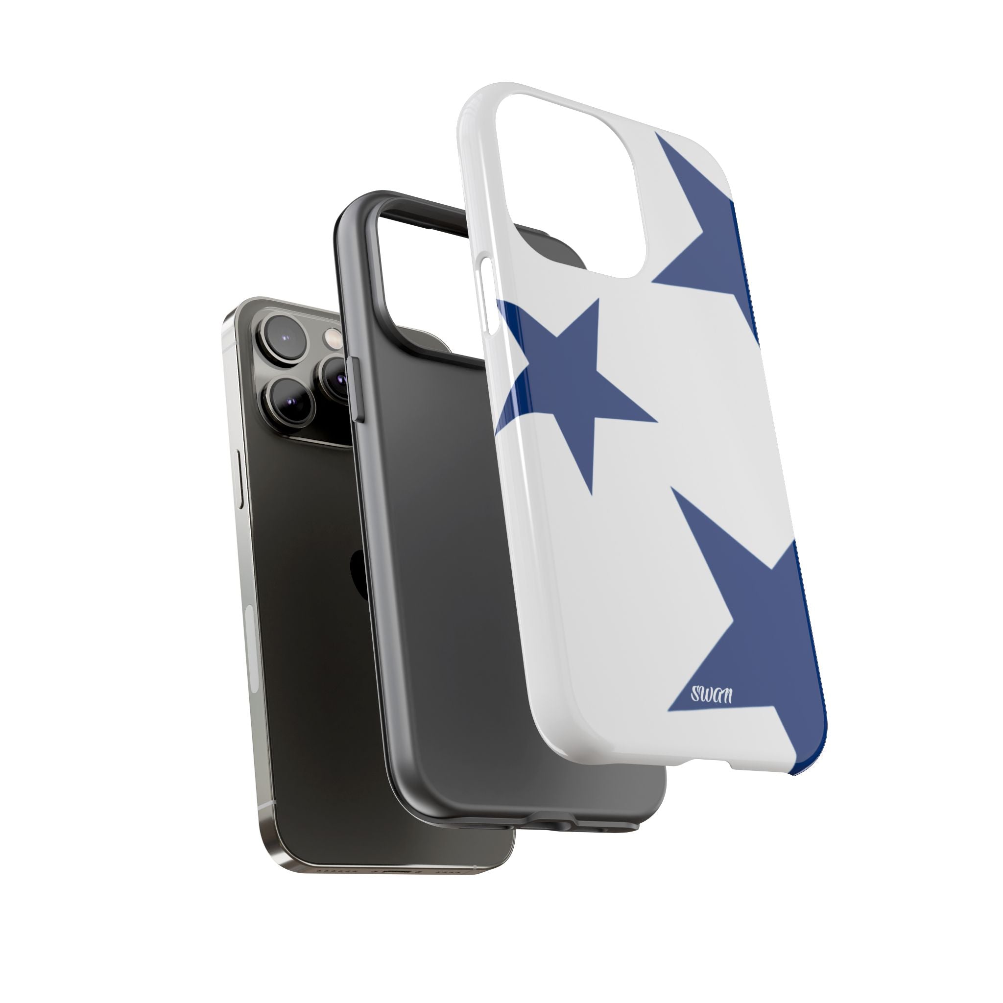 Sternenblüte (Blau in Weiß)