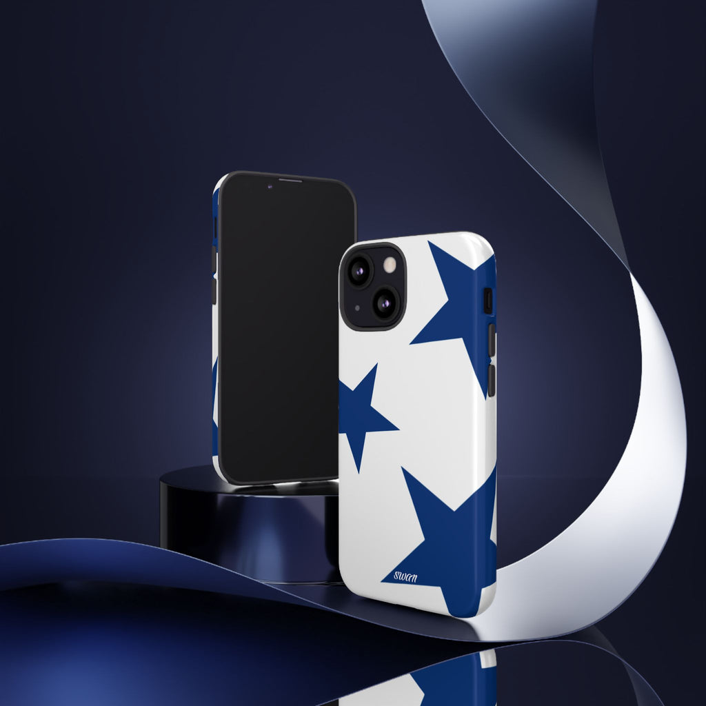 Sternenblüte (Blau in Weiß)