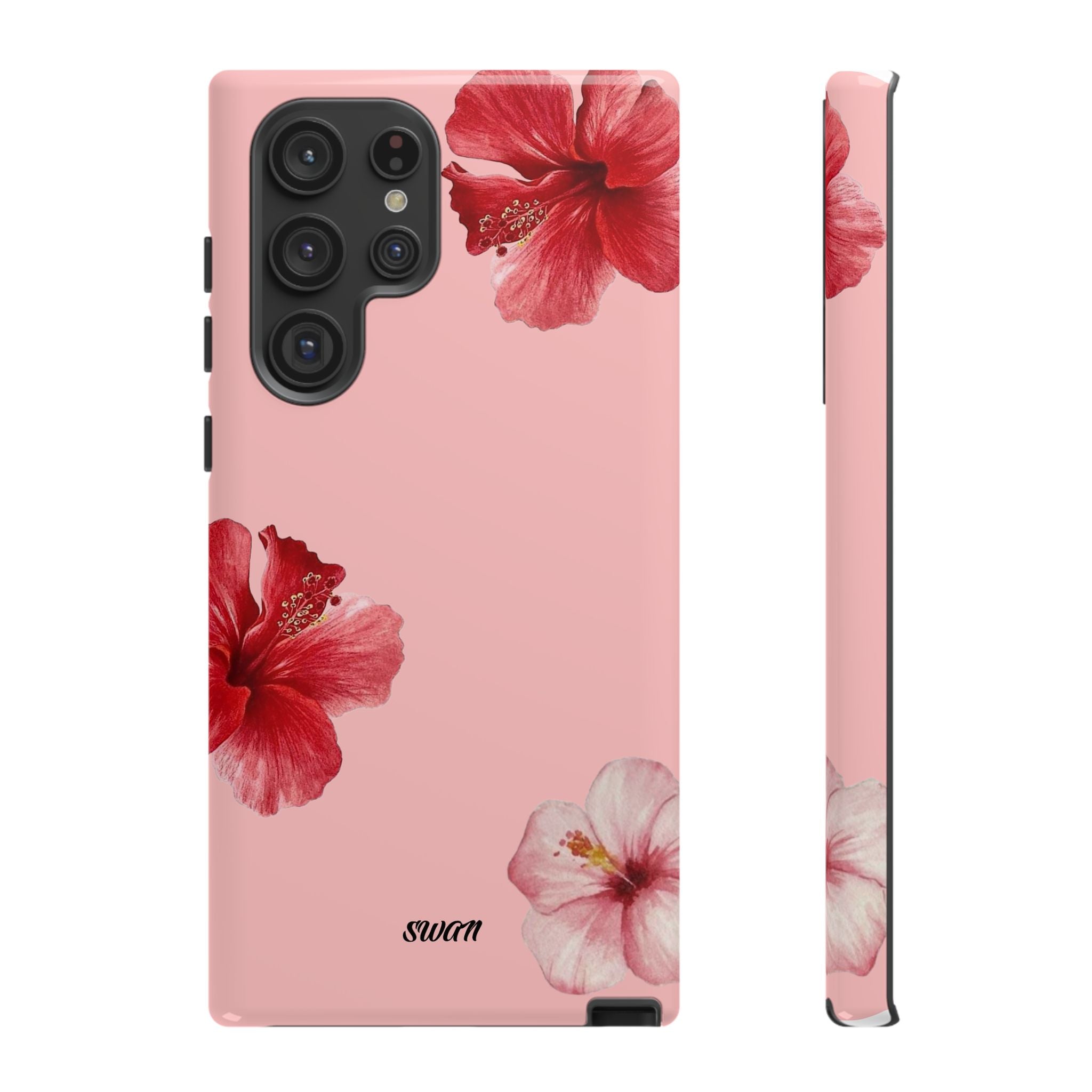 Blühender Hibiskus (Rosa)