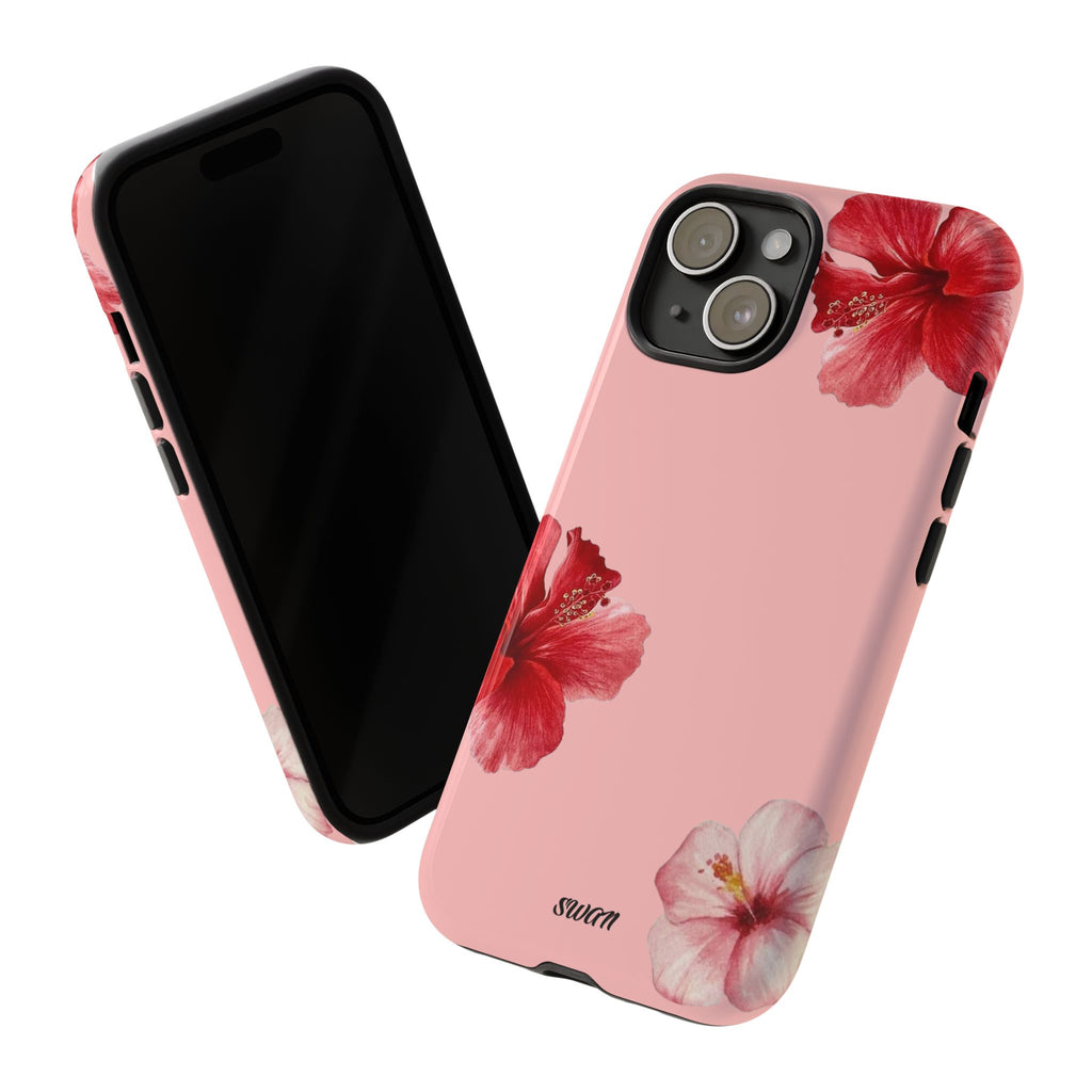 Blühender Hibiskus (Rosa)