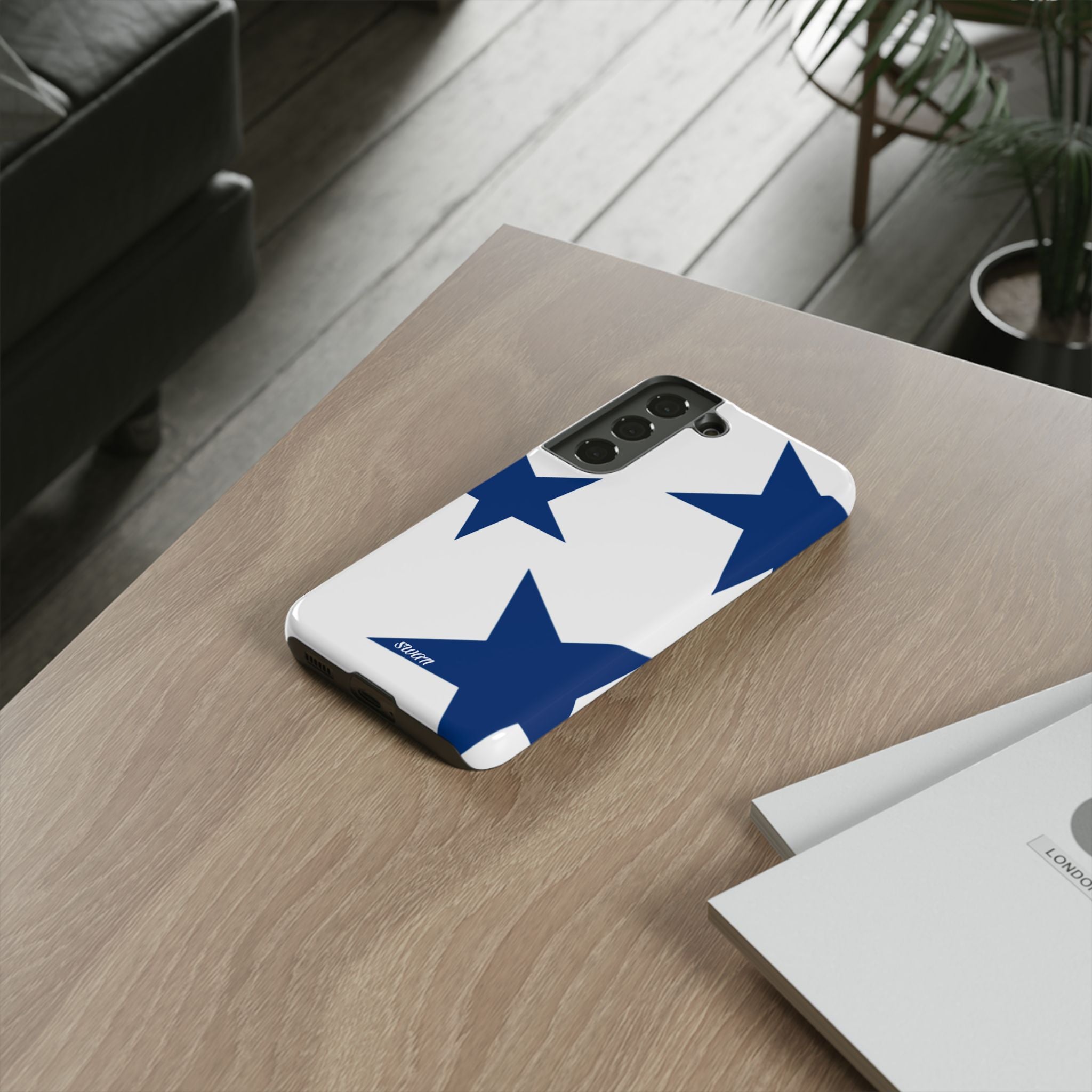 Sternenblüte (Blau in Weiß)