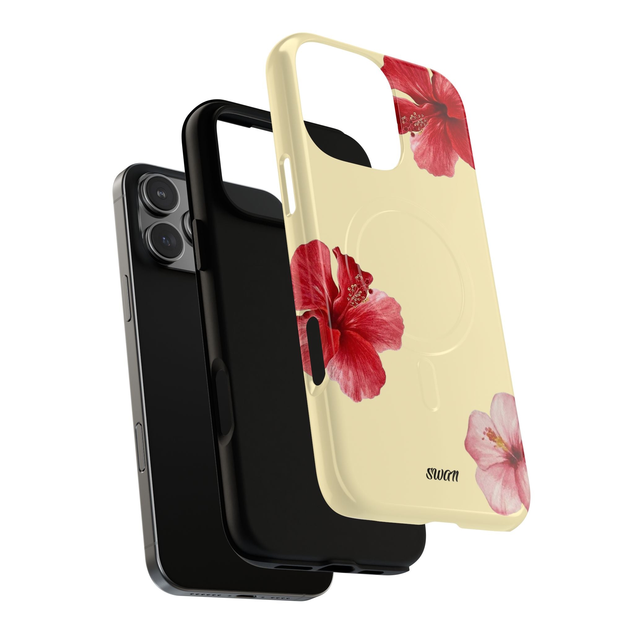 Hibiscus floral (Jaune tendre) (Magsafe)