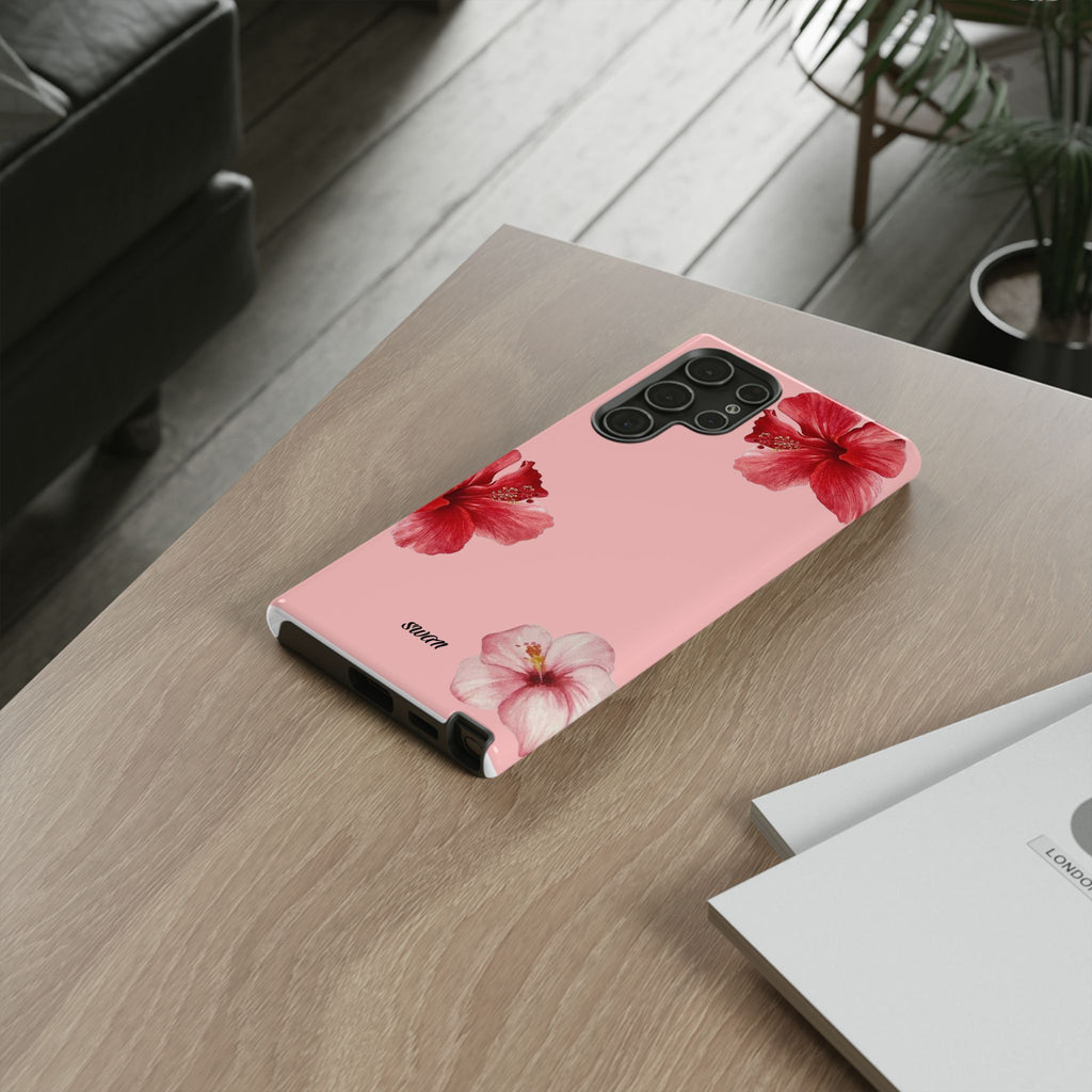 Blühender Hibiskus (Rosa)