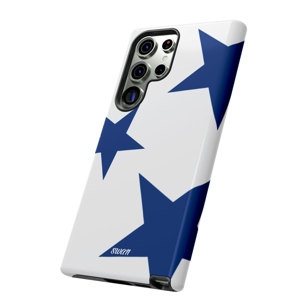 Sternenblüte (Blau in Weiß)