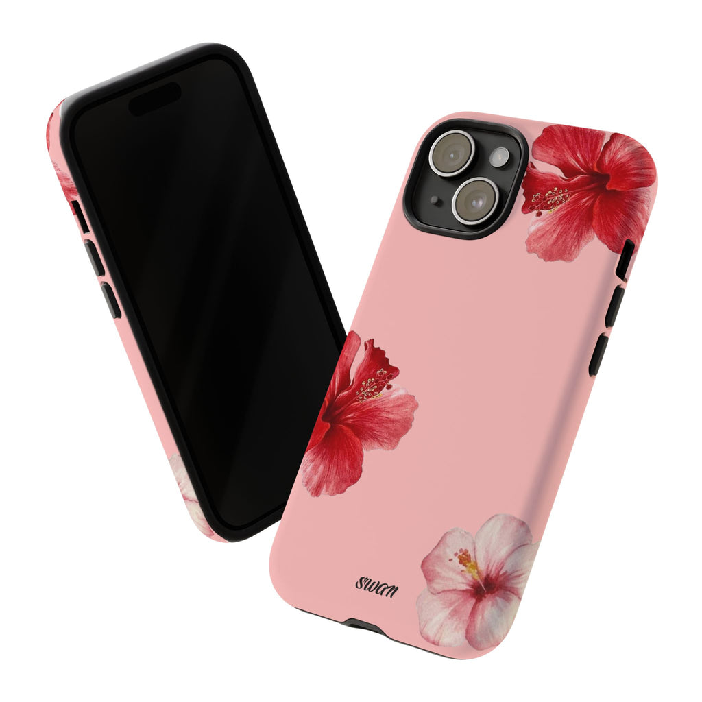 Blühender Hibiskus (Rosa)