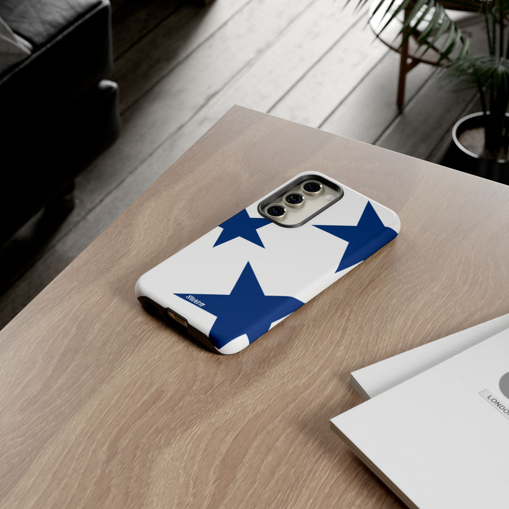 Sternenblüte (Blau in Weiß)