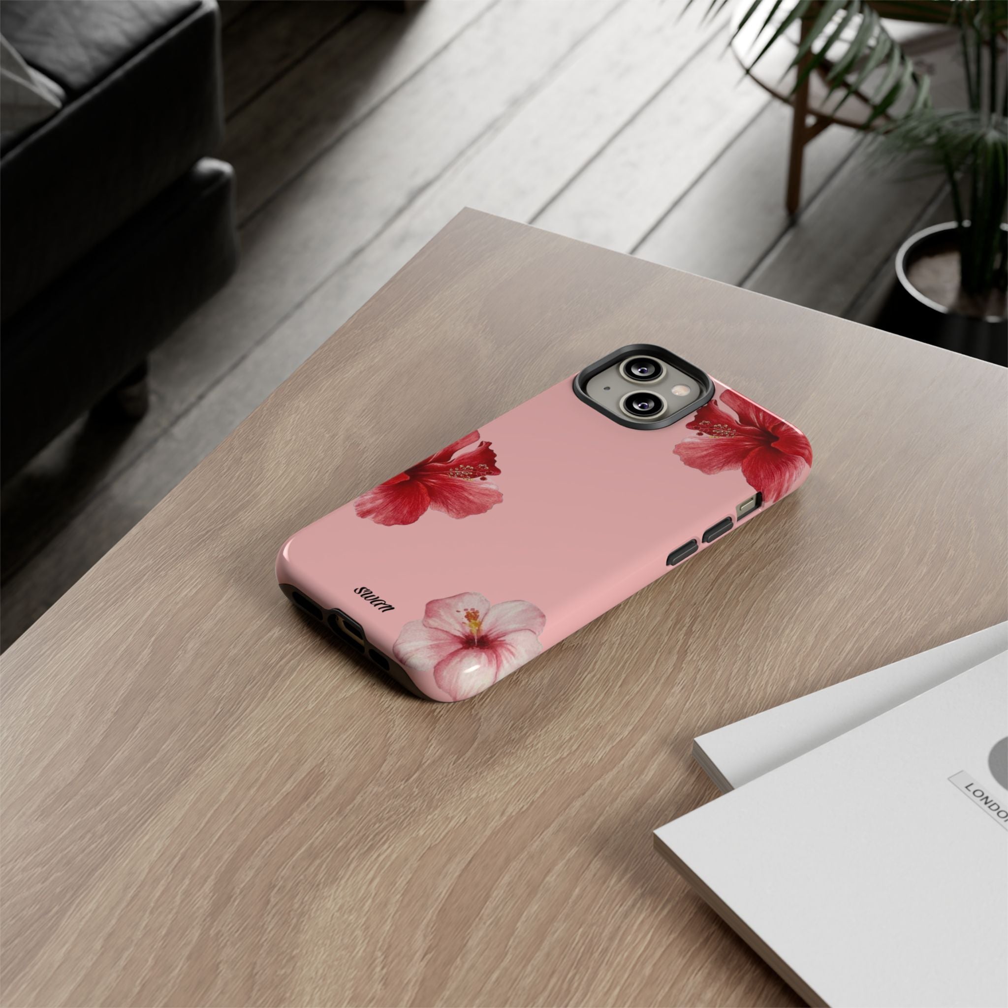 Blühender Hibiskus (Rosa)