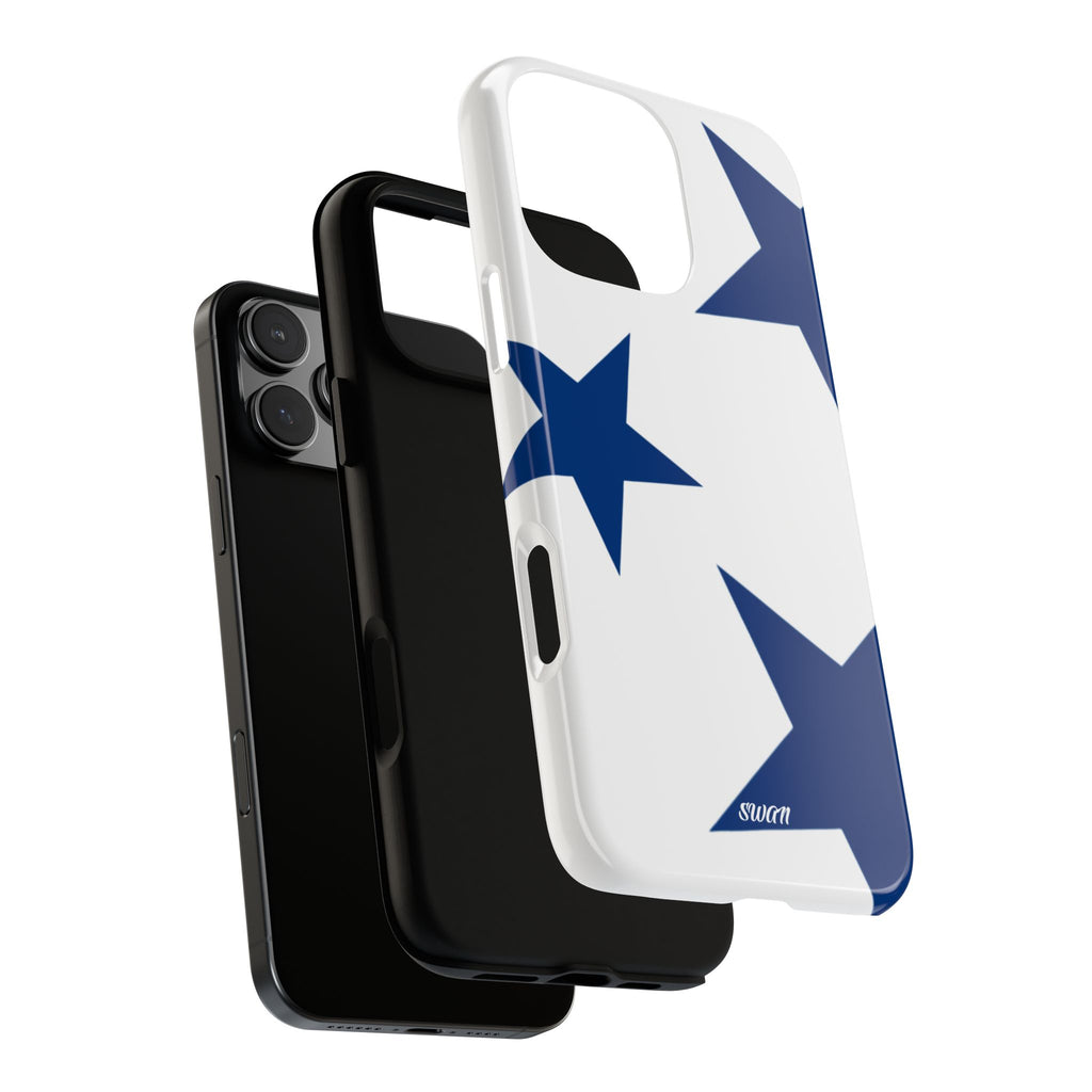 Sternenblüte (Blau in Weiß)