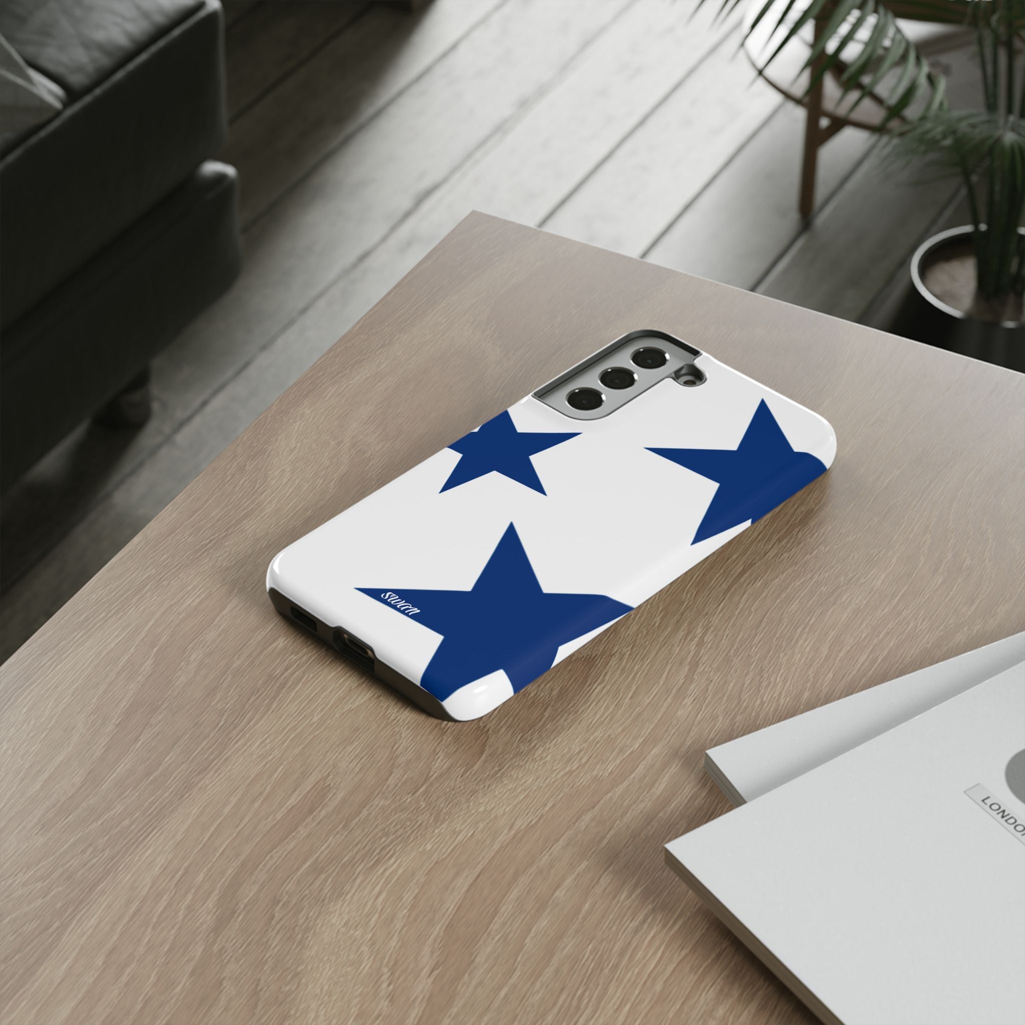 Sternenblüte (Blau in Weiß)