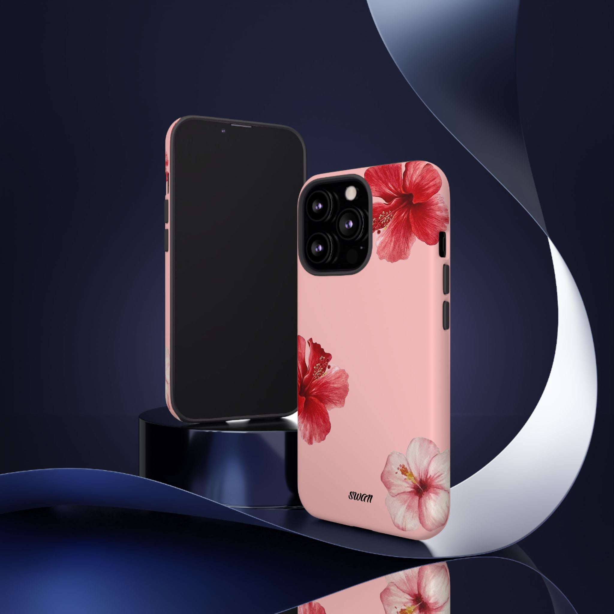 Blühender Hibiskus (Rosa)