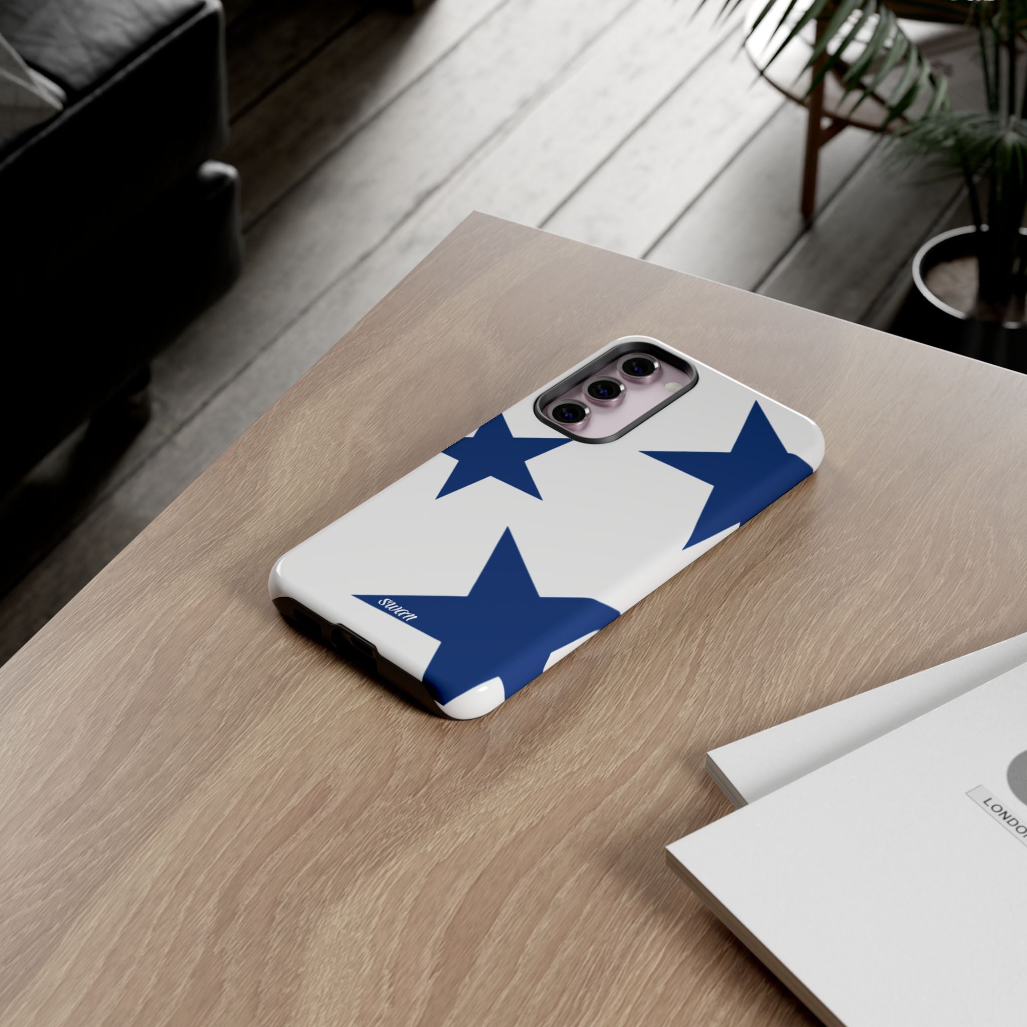 Sternenblüte (Blau in Weiß)