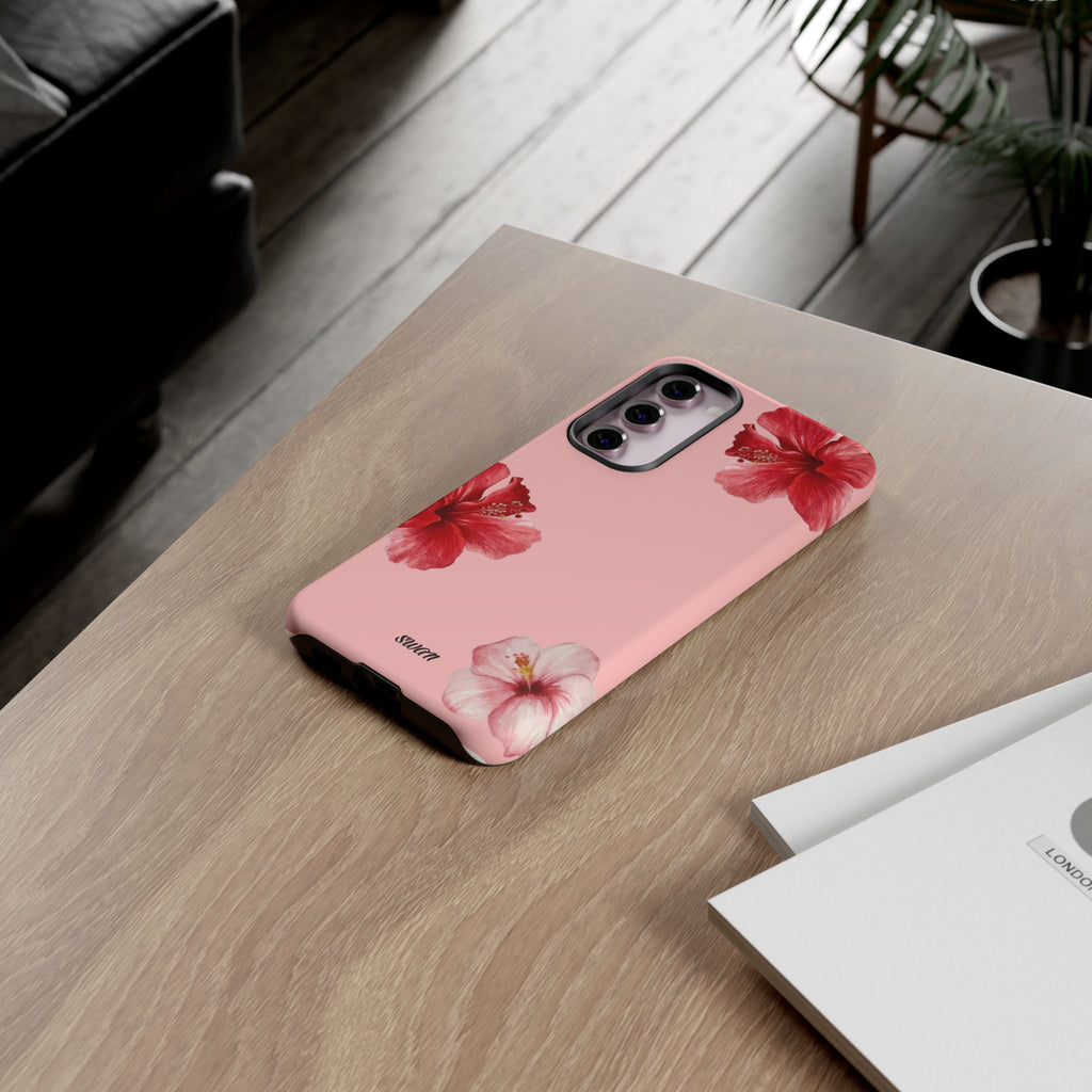 Blühender Hibiskus (Rosa)