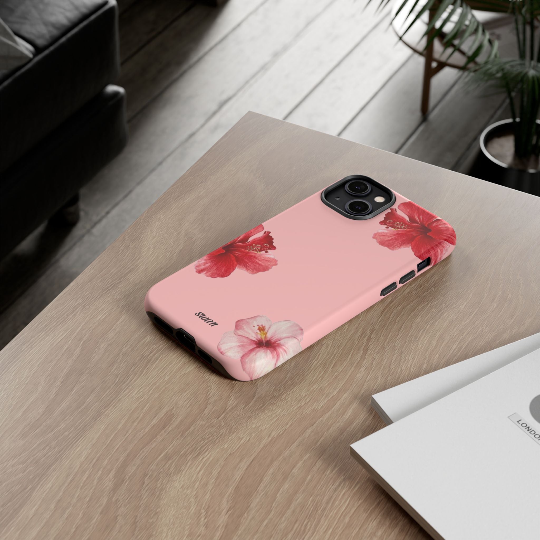 Blühender Hibiskus (Rosa)