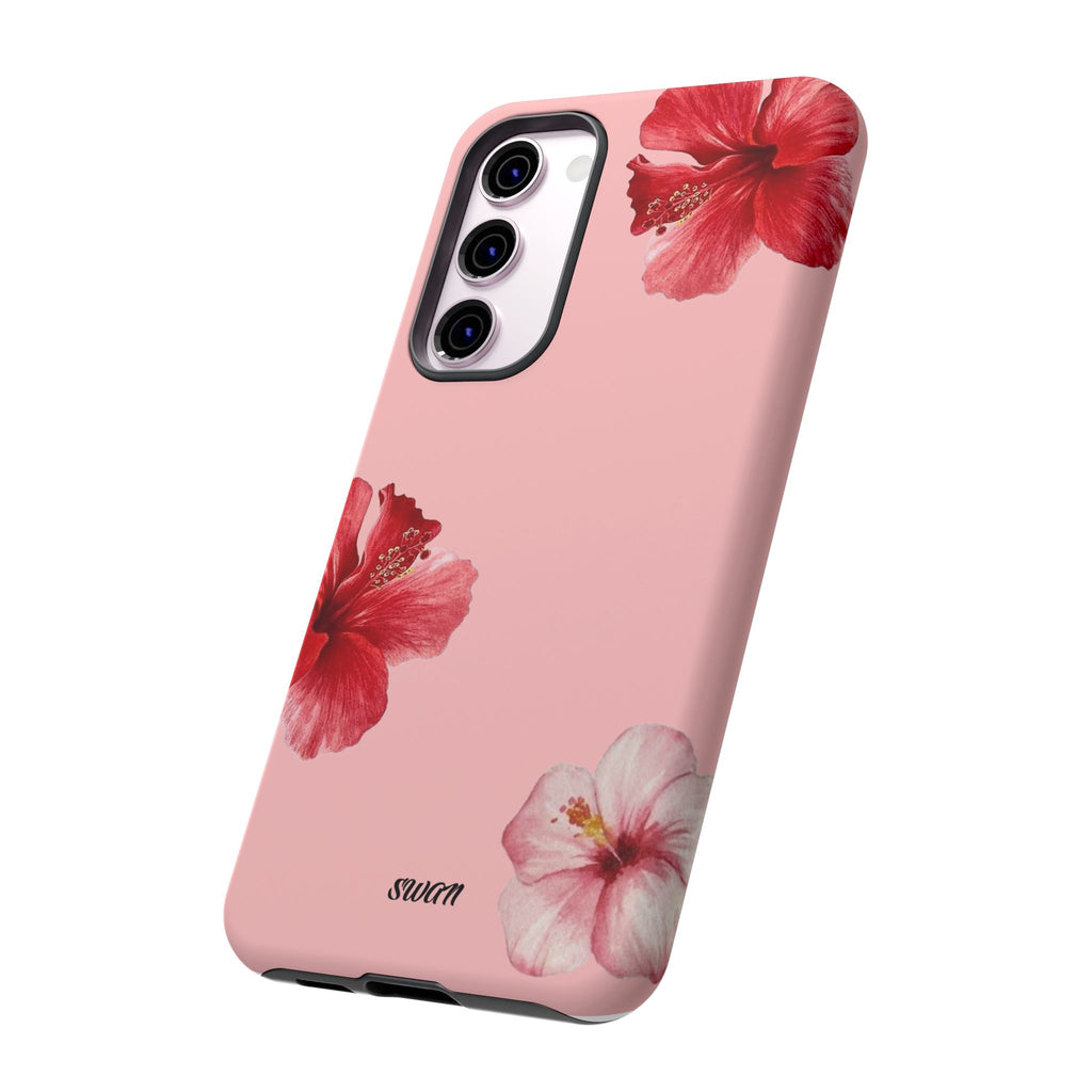 Blühender Hibiskus (Rosa)