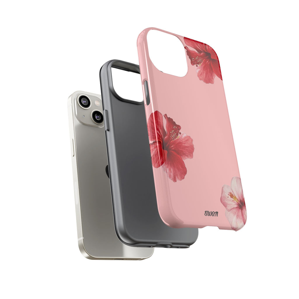 Blühender Hibiskus (Rosa)