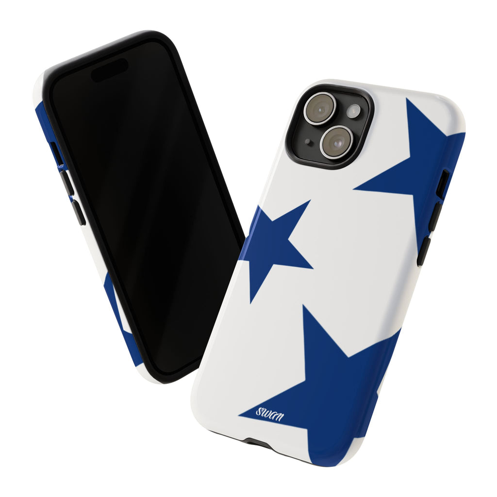 Sternenblüte (Blau in Weiß)