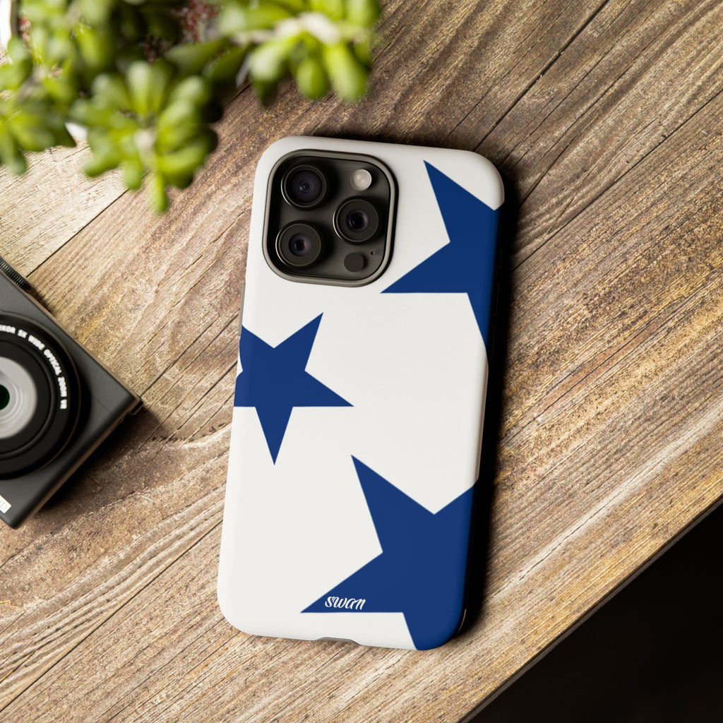 Sternenblüte (Blau in Weiß)