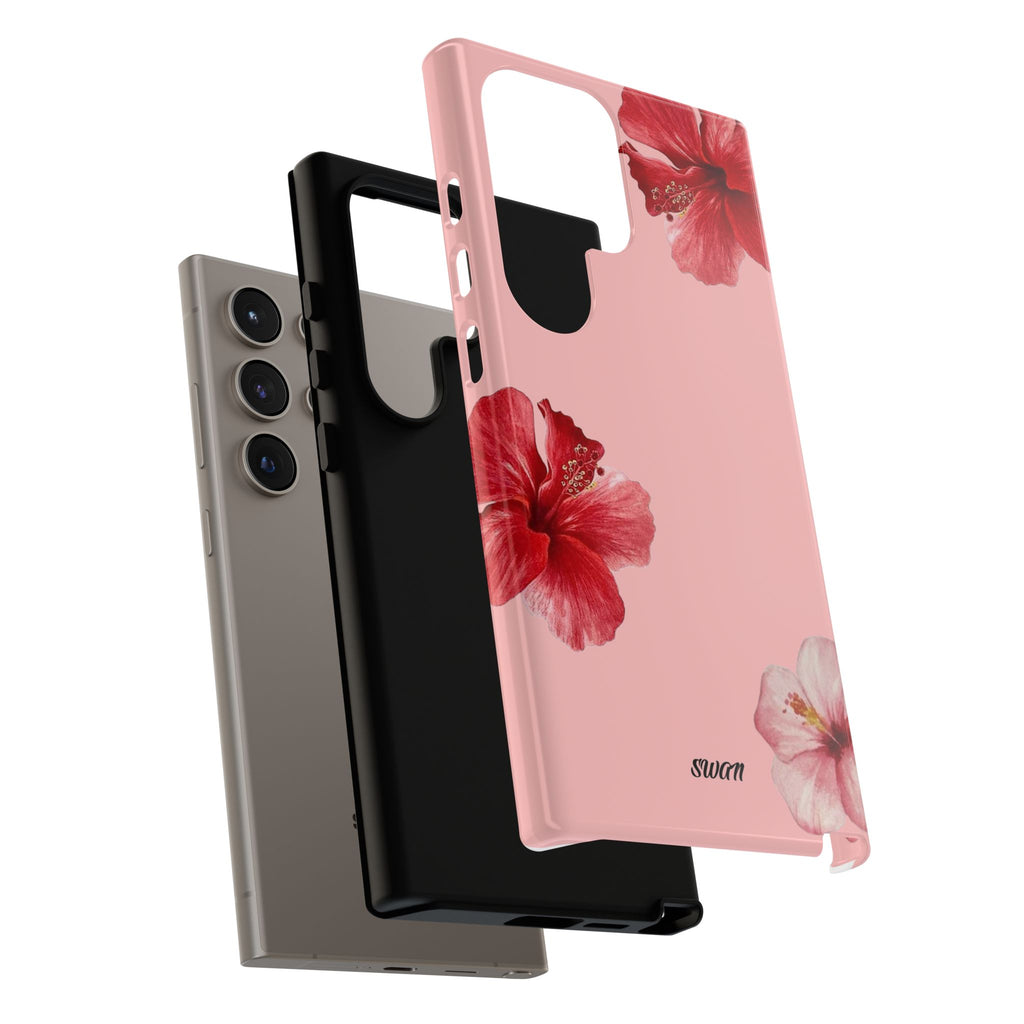 Blühender Hibiskus (Rosa)