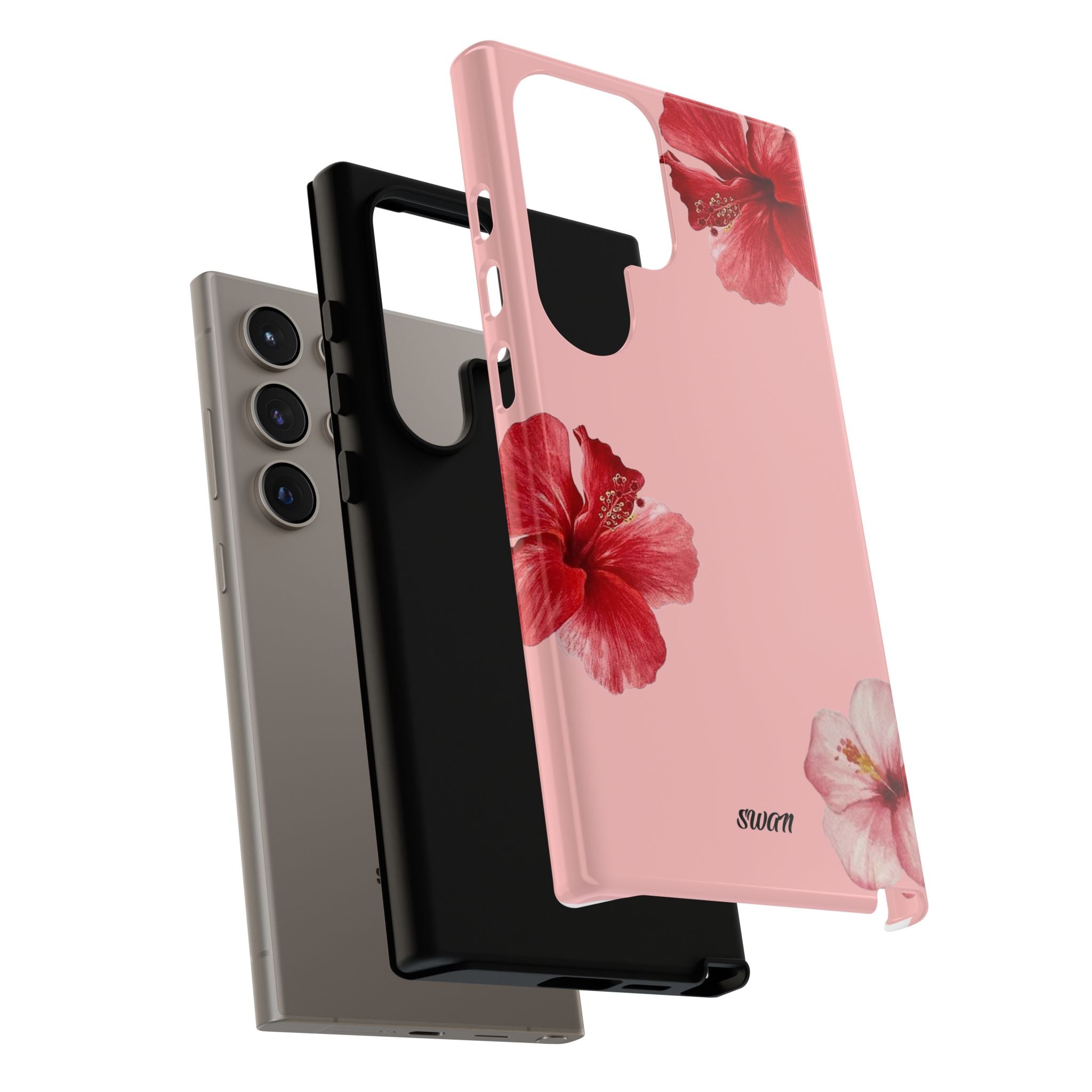 Blühender Hibiskus (Rosa)