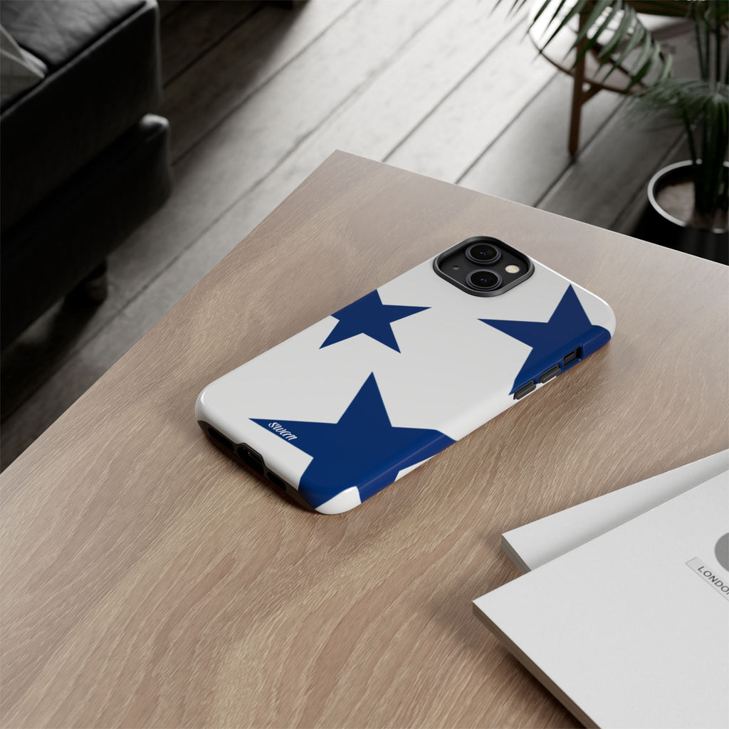 Sternenblüte (Blau in Weiß)