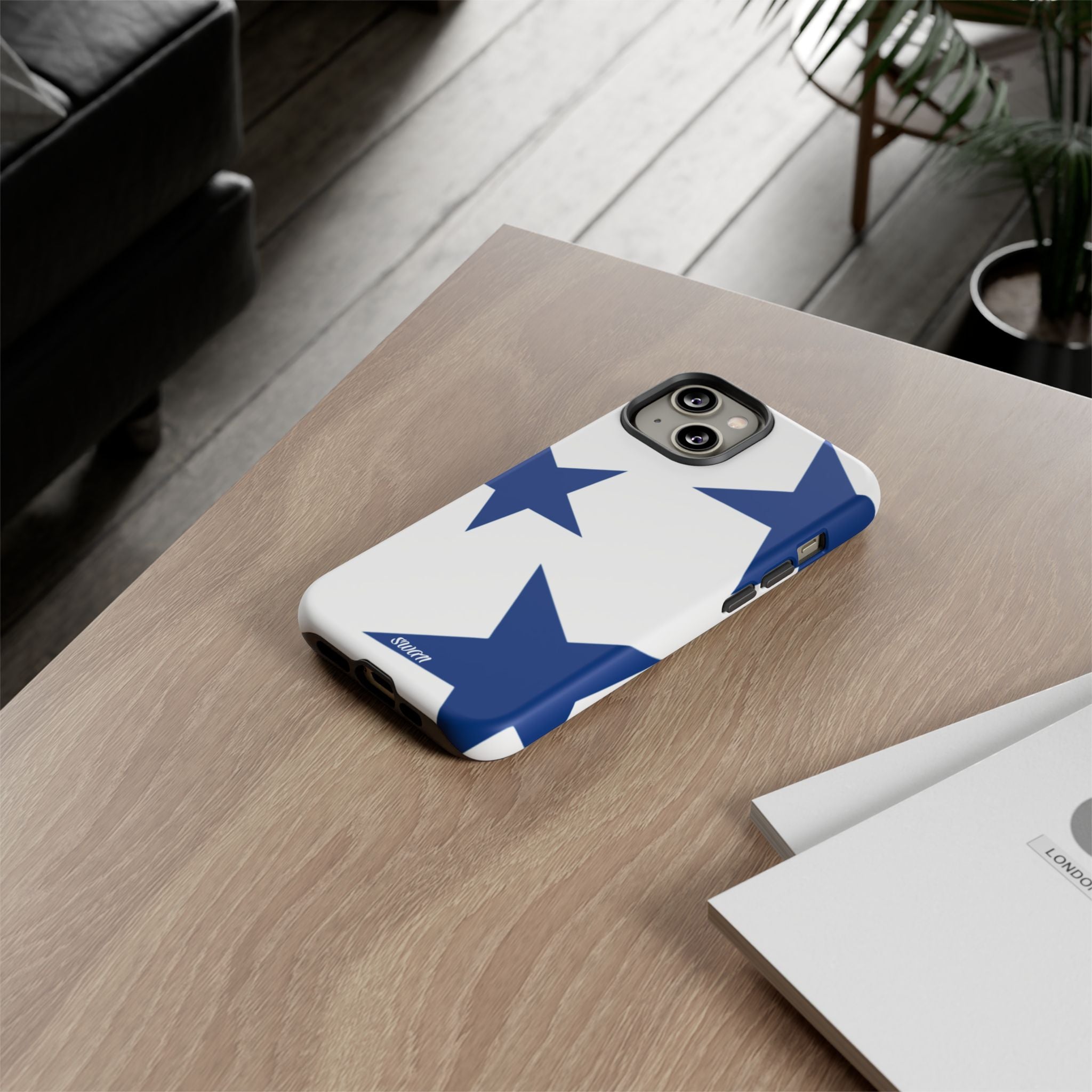 Sternenblüte (Blau in Weiß)