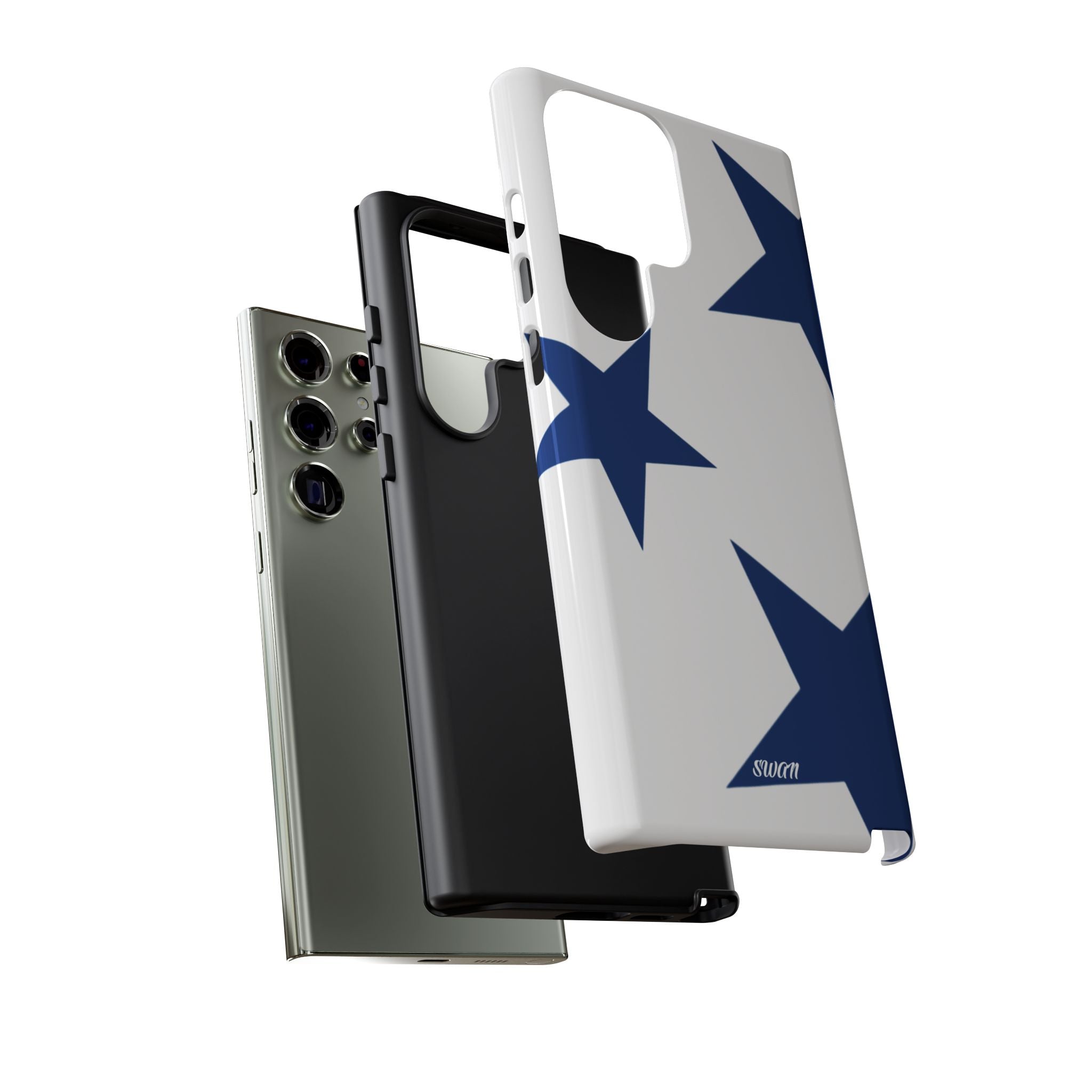 Sternenblüte (Blau in Weiß)