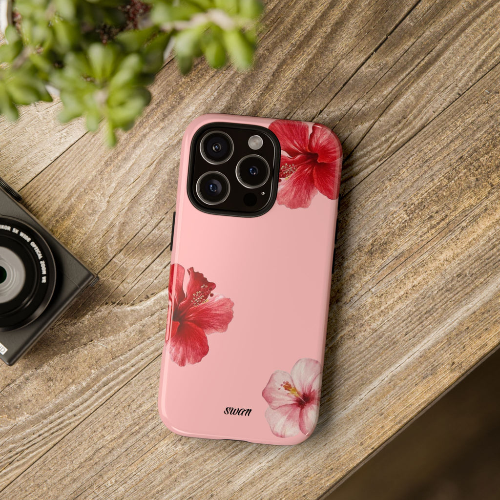 Blühender Hibiskus (Rosa)