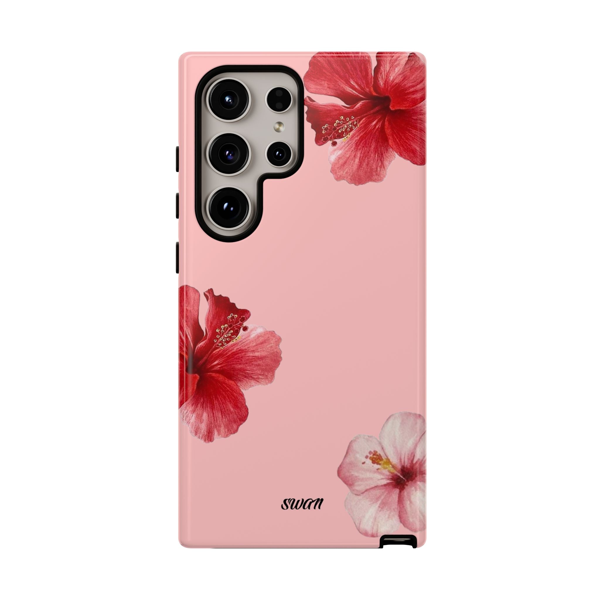 Blühender Hibiskus (Rosa)