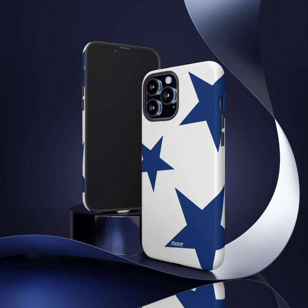 Sternenblüte (Blau in Weiß)