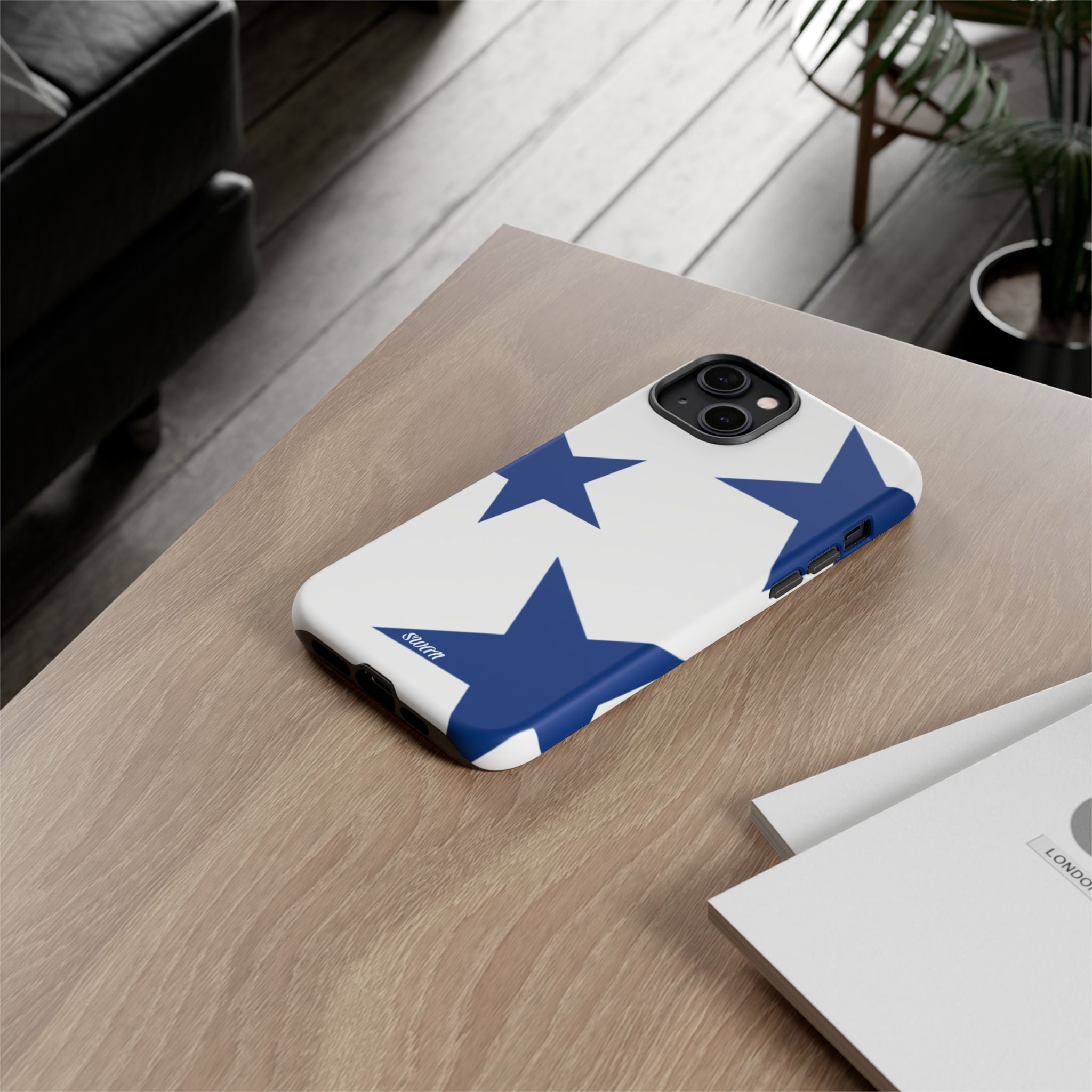 Sternenblüte (Blau in Weiß)