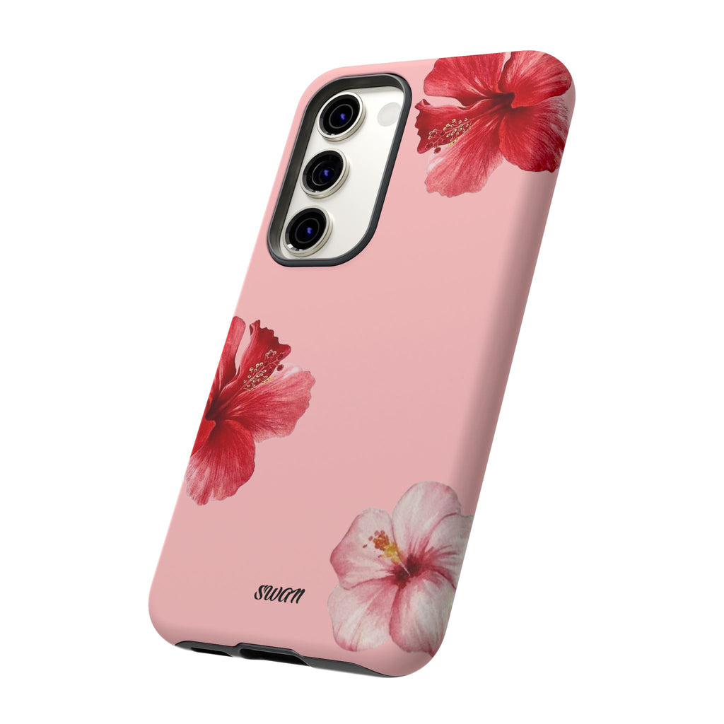 Blühender Hibiskus (Rosa)