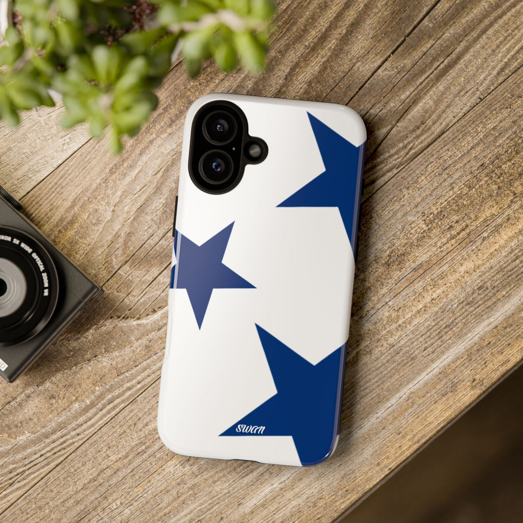 Sternenblüte (Blau in Weiß)