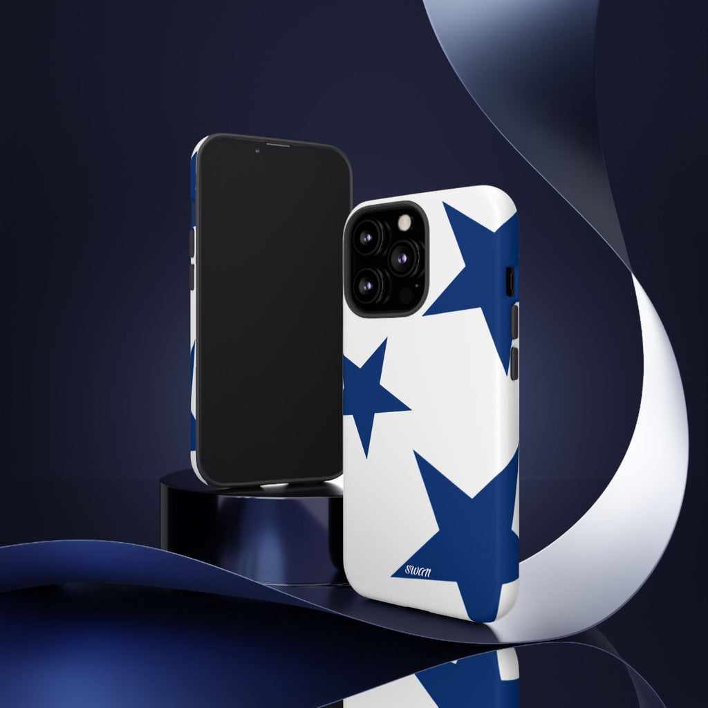 Sternenblüte (Blau in Weiß)