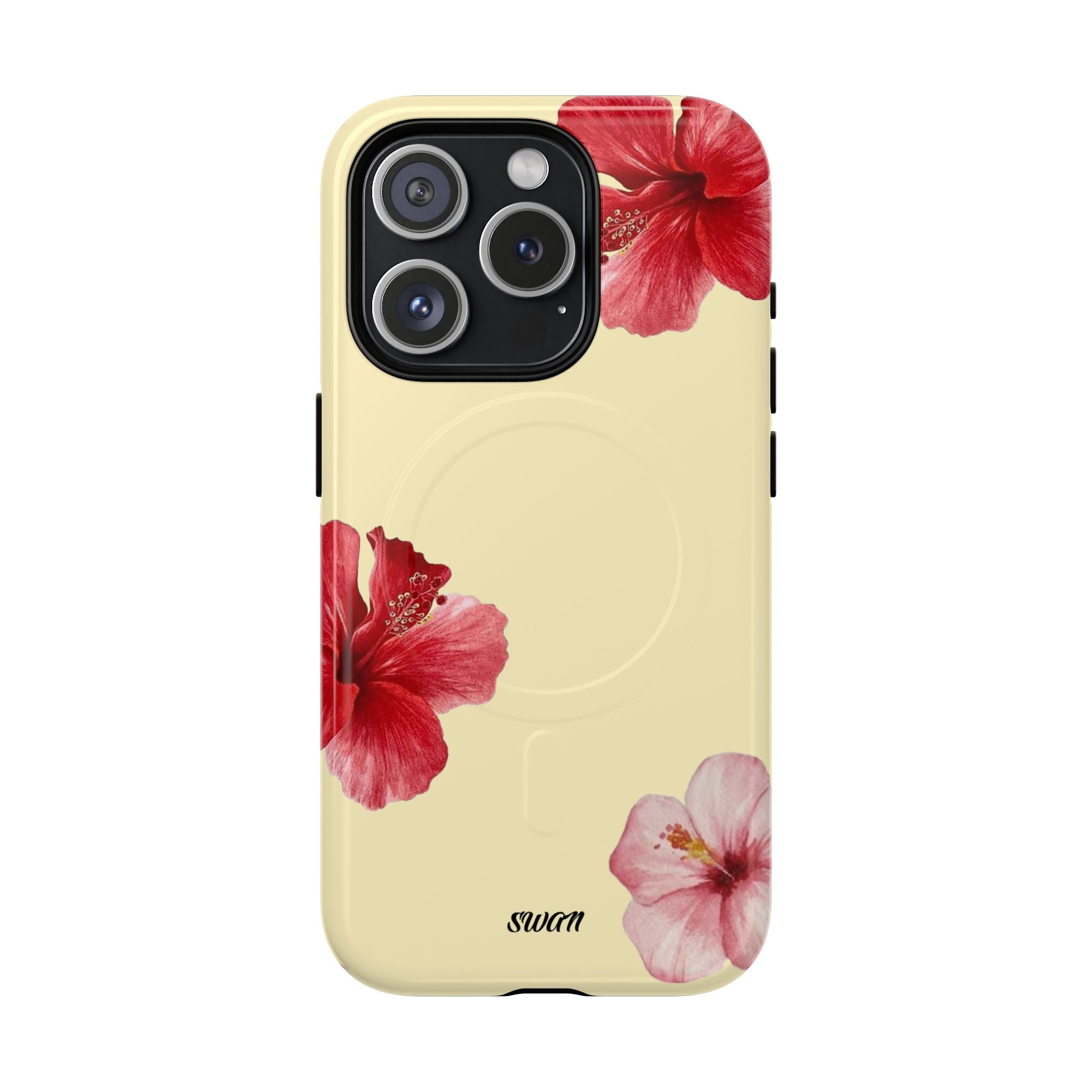 Hibiscus floral (Jaune tendre) (Magsafe)